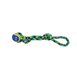 (W) K9 Fitness by Zeus Rope Tug with Tennis Ball - 43.2 cm (17 in)
