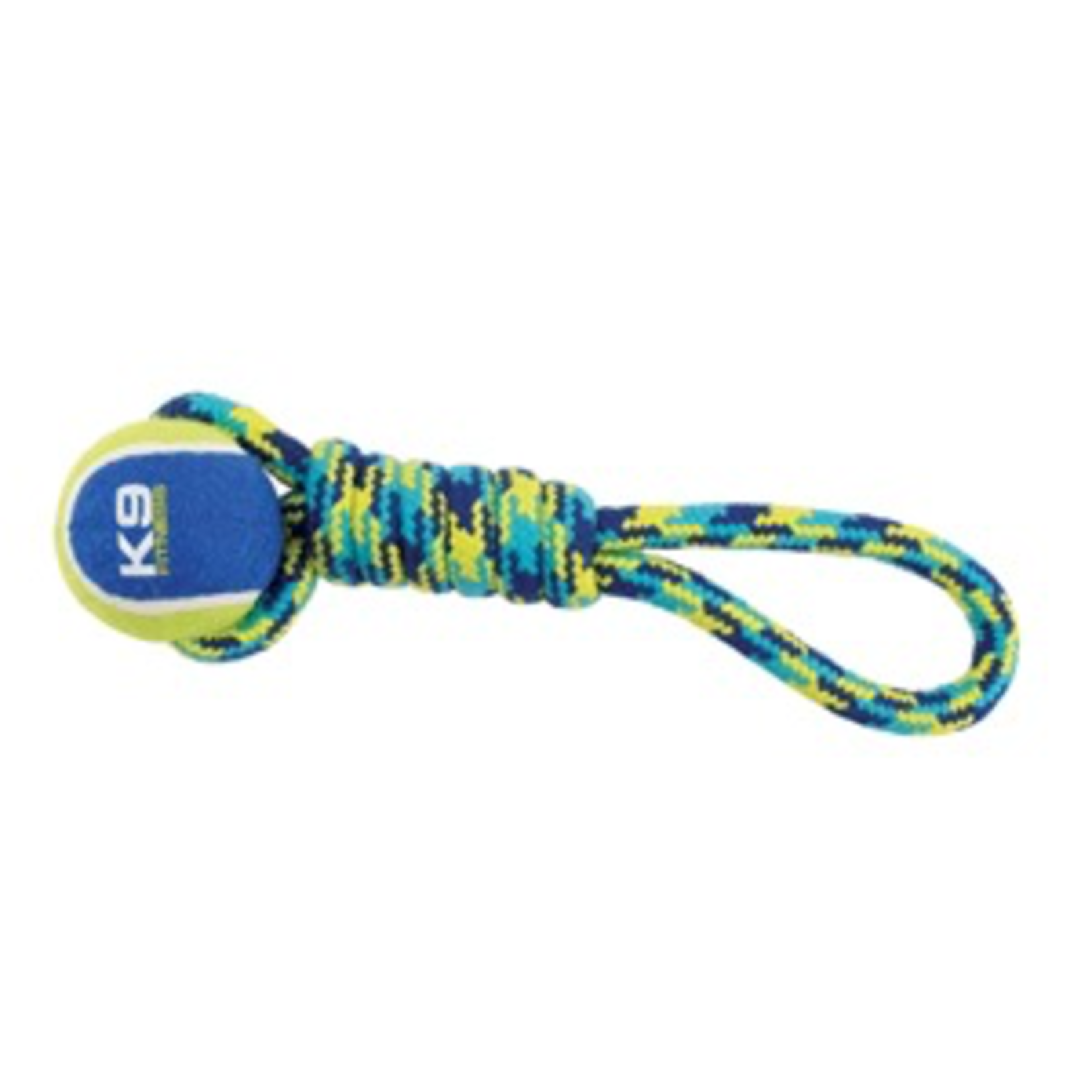 (W) K9 Fitness by Zeus Tennis Ball Rope Tug - 23 cm (9 in)