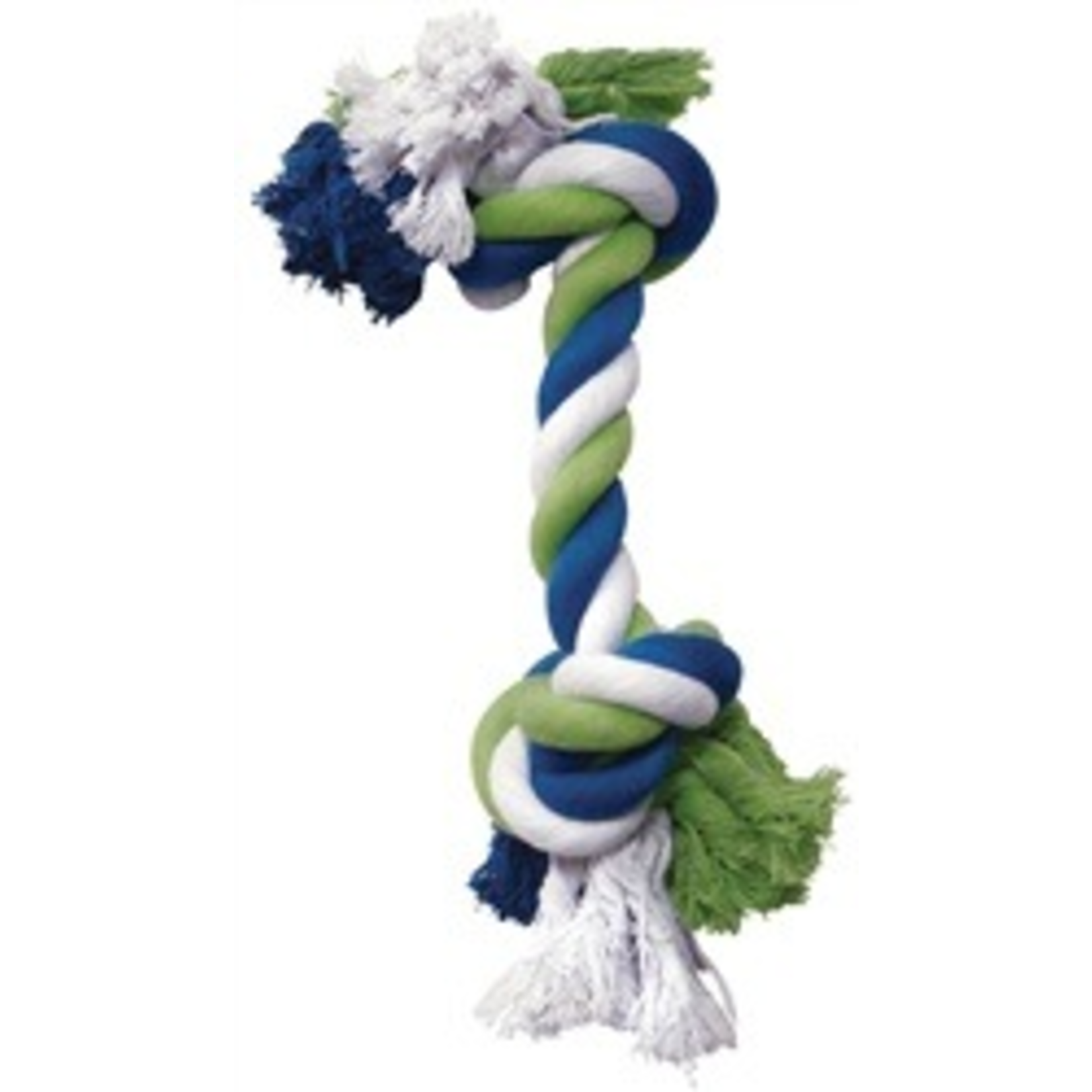 DOG IT (W) DO Blue/Lime/White Cotton Rope Bone,L-V