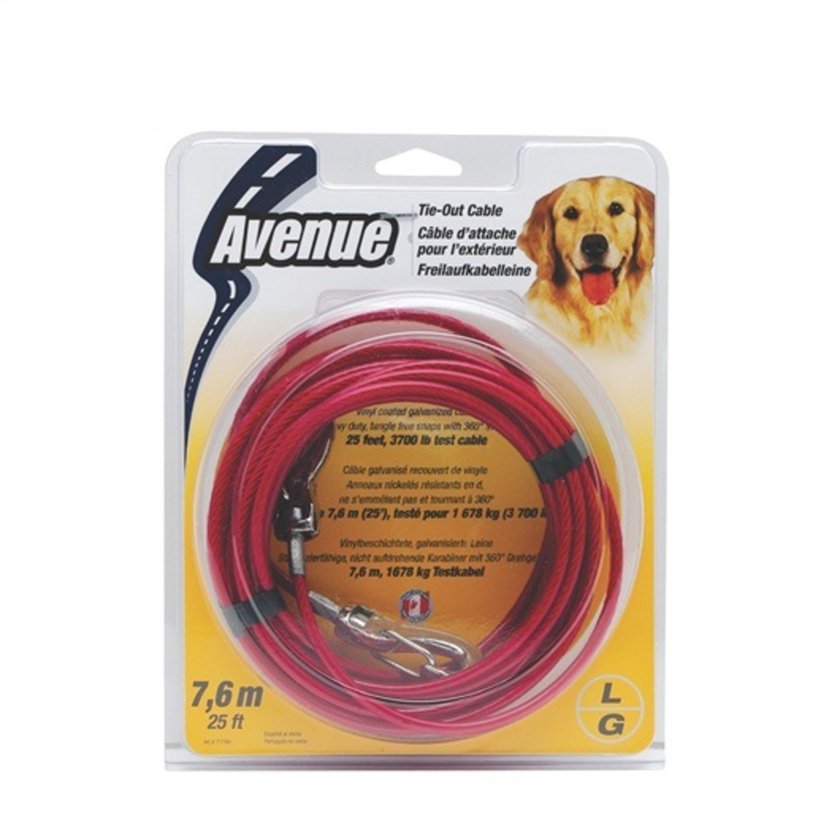 AVENUE (W) Avenue 25 Lrg Tie Out Cable Red-V