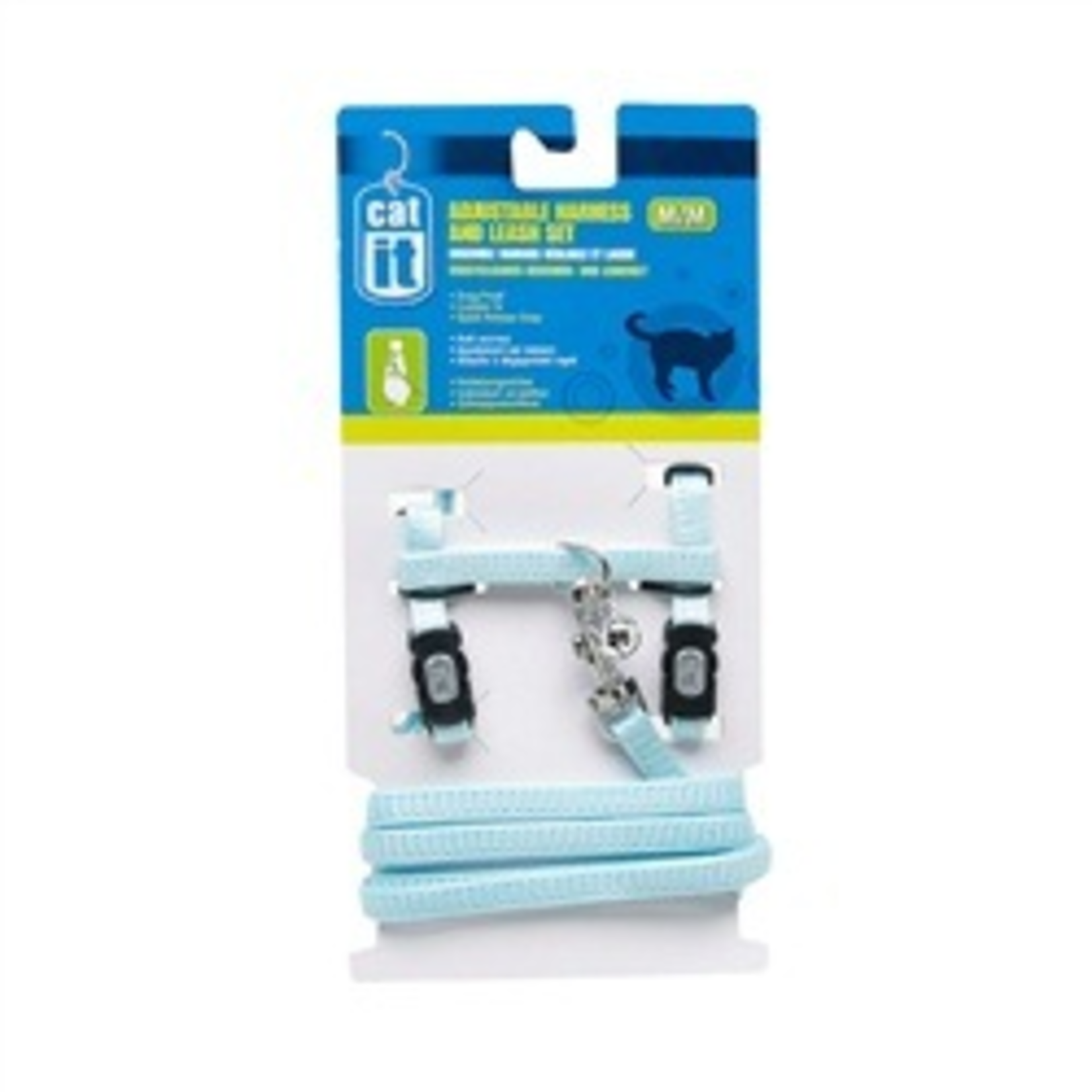 CAT IT (W) CA Aj. Harness and Leash Set, Blue, M-V