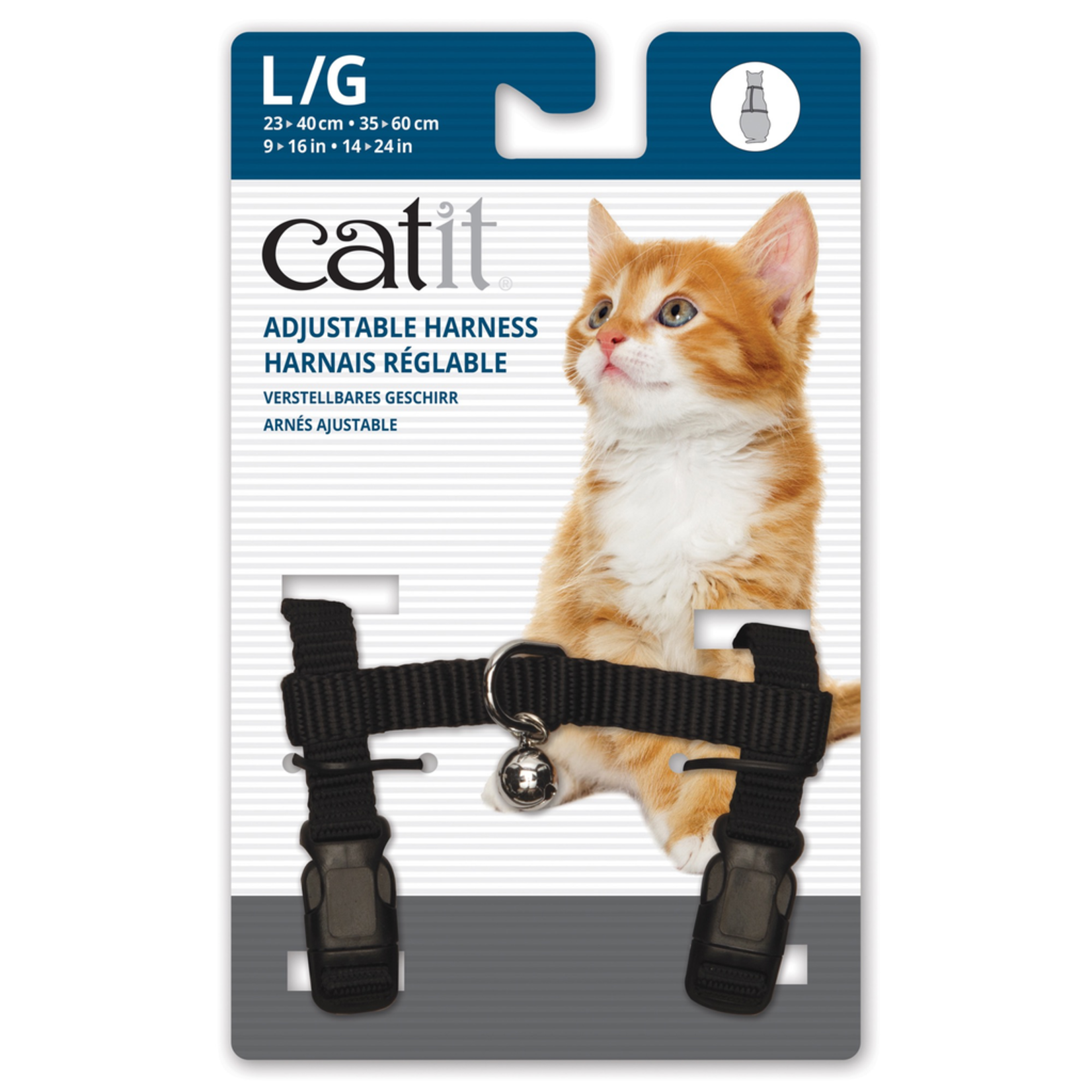 CAT IT (W)Catit Adjustable Nylon Harness - Black - Large