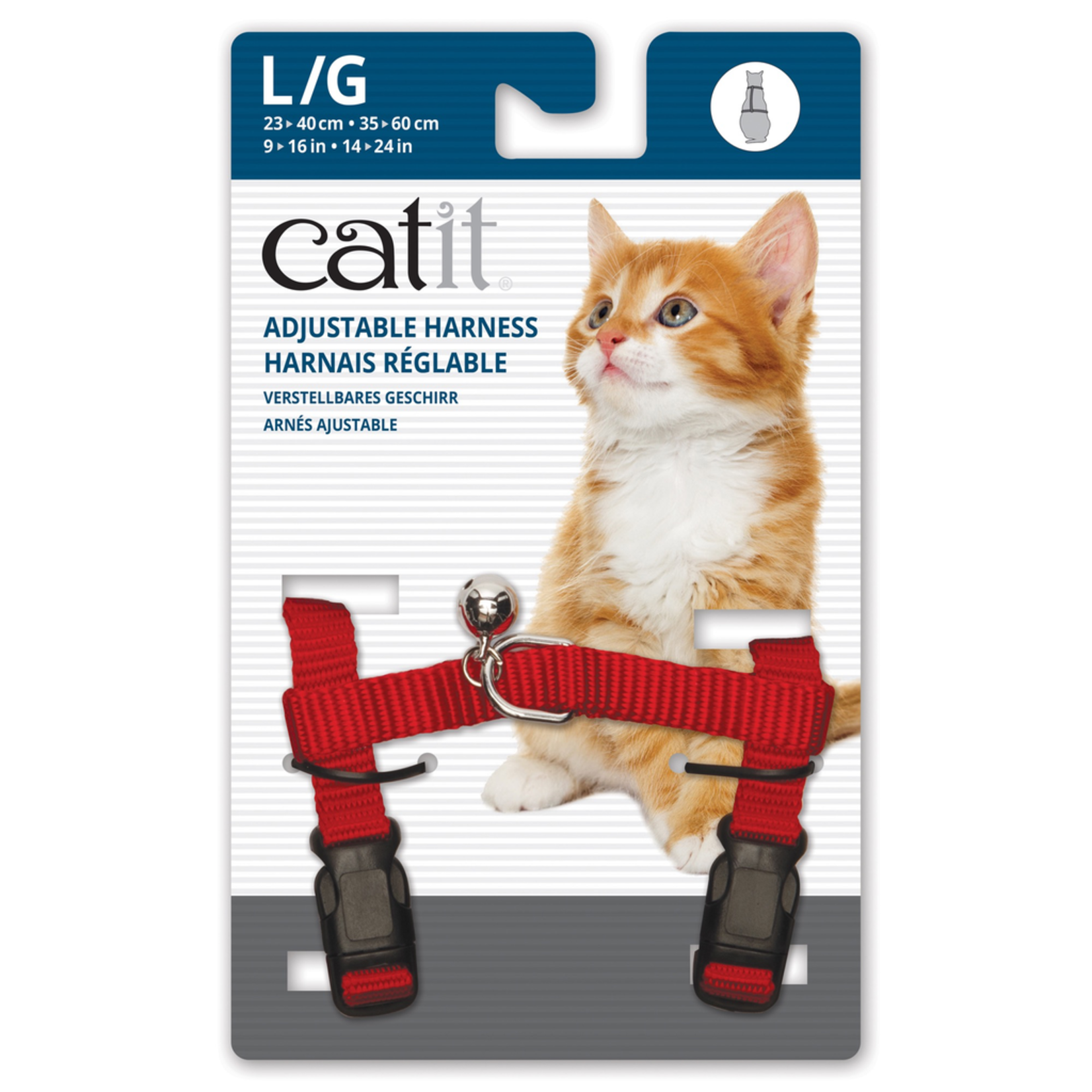 CAT IT (W)Catit Adjustable Nylon Harness - Red - Large