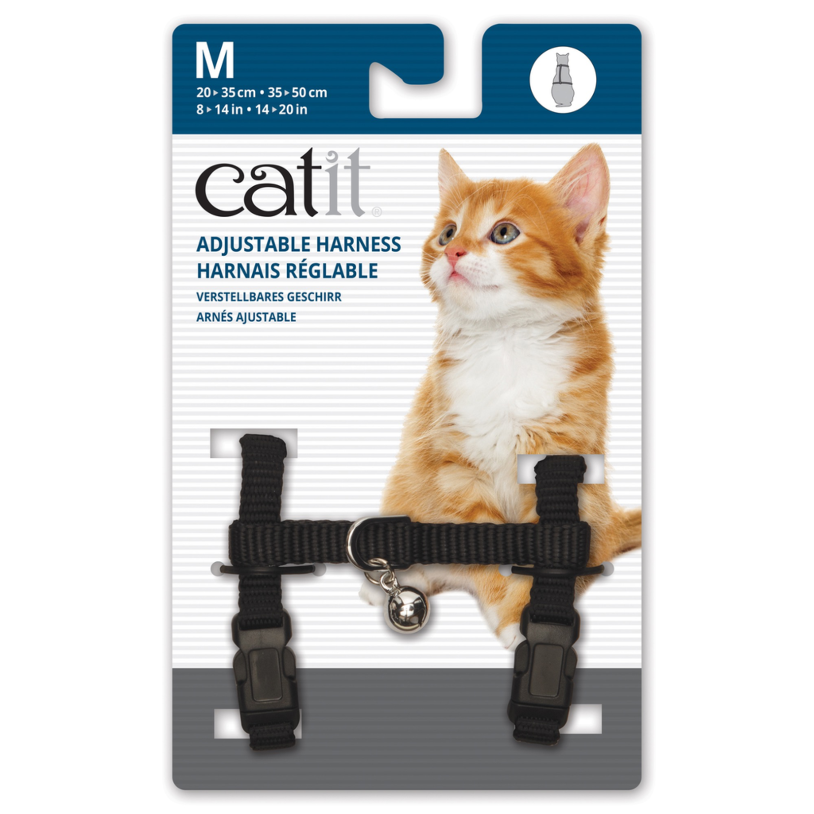 CAT IT (W) Catit Adjustable Nylon Harness - Black - Medium