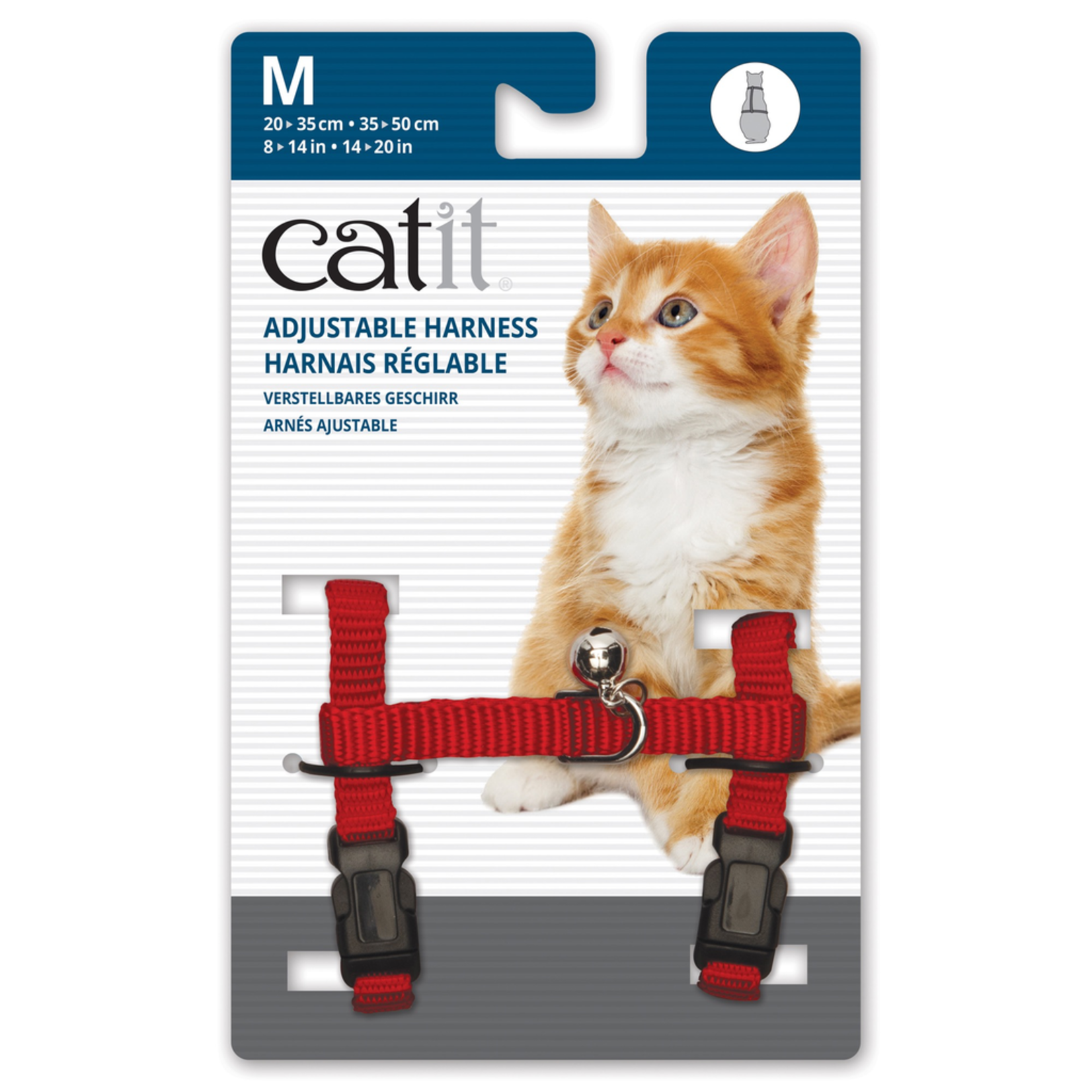 CAT IT (W) Catit Adjustable Nylon Harness - Red - Medium