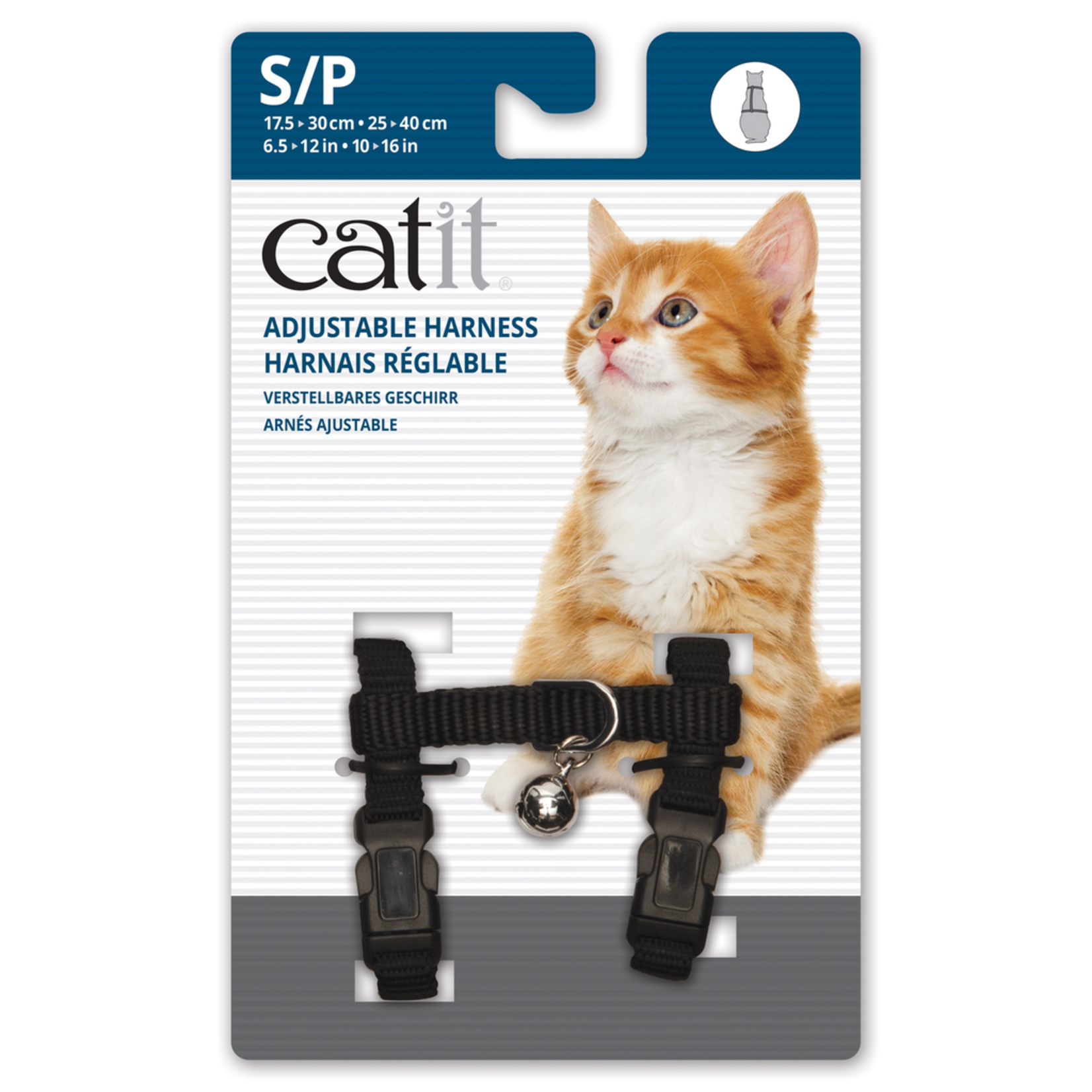 CAT IT (W) Catit Adjustable Nylon Harness - Black - Small