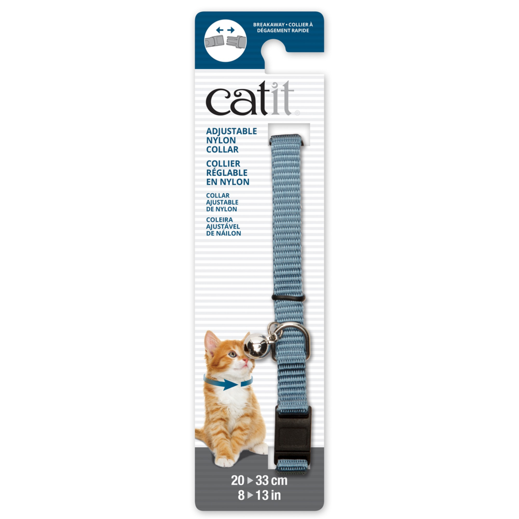 CAT IT (W) Catit Adjustable Breakaway Nylon Collar - Blue - 20-33 cm (8-13 in)