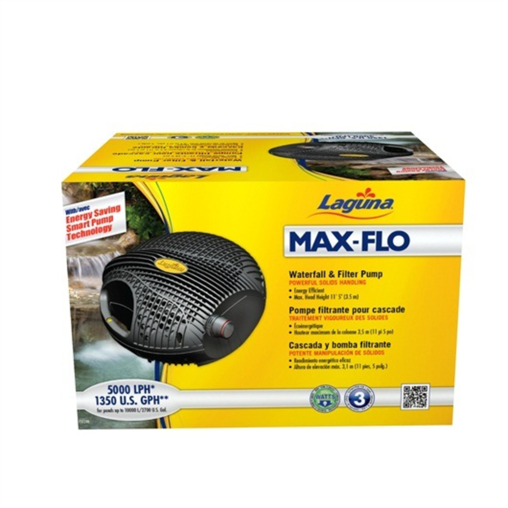 LAGUNA Laguna Max-Flo 1350 Waterfall & Filter Pump - For ponds up to 2700 U.S. gal (10200 L)