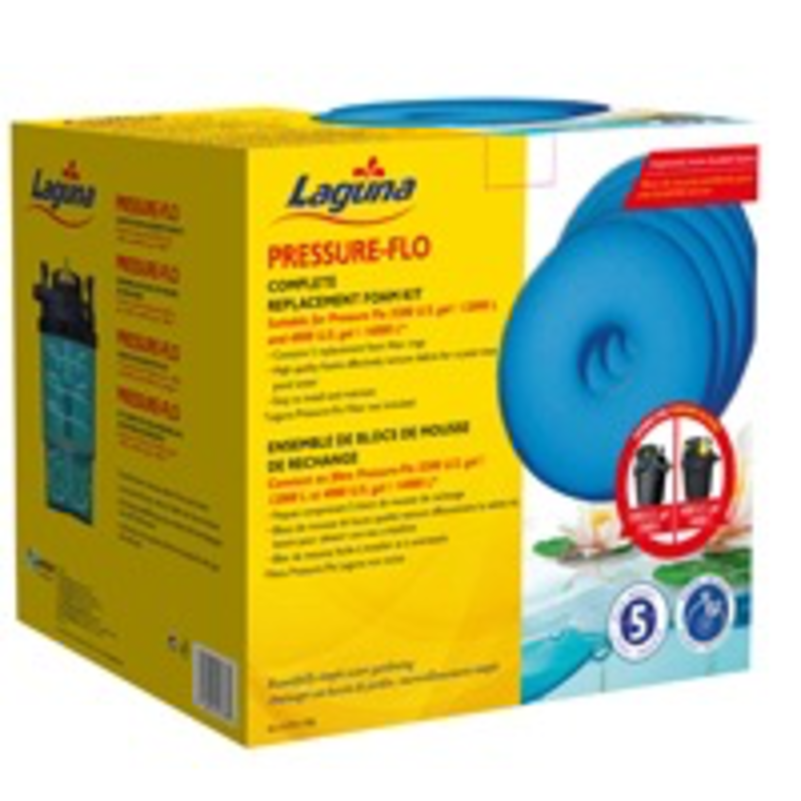 LAGUNA (W) LG Pre-Flo Repl. Foam-27cm, 5pk