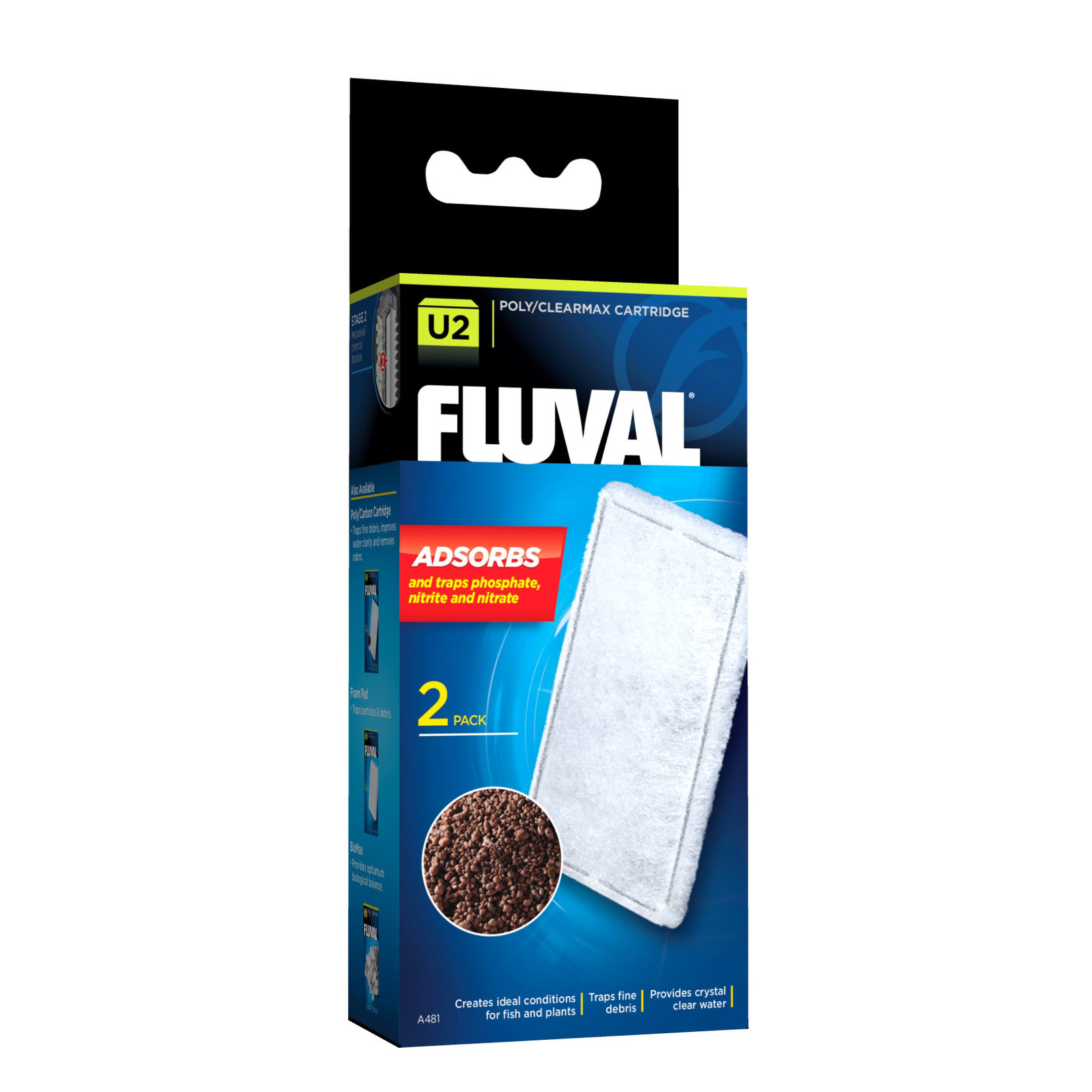 FLUVAL Fluval U2 Filter Media - Poly/Clearmax Cartridge - 2-pack
