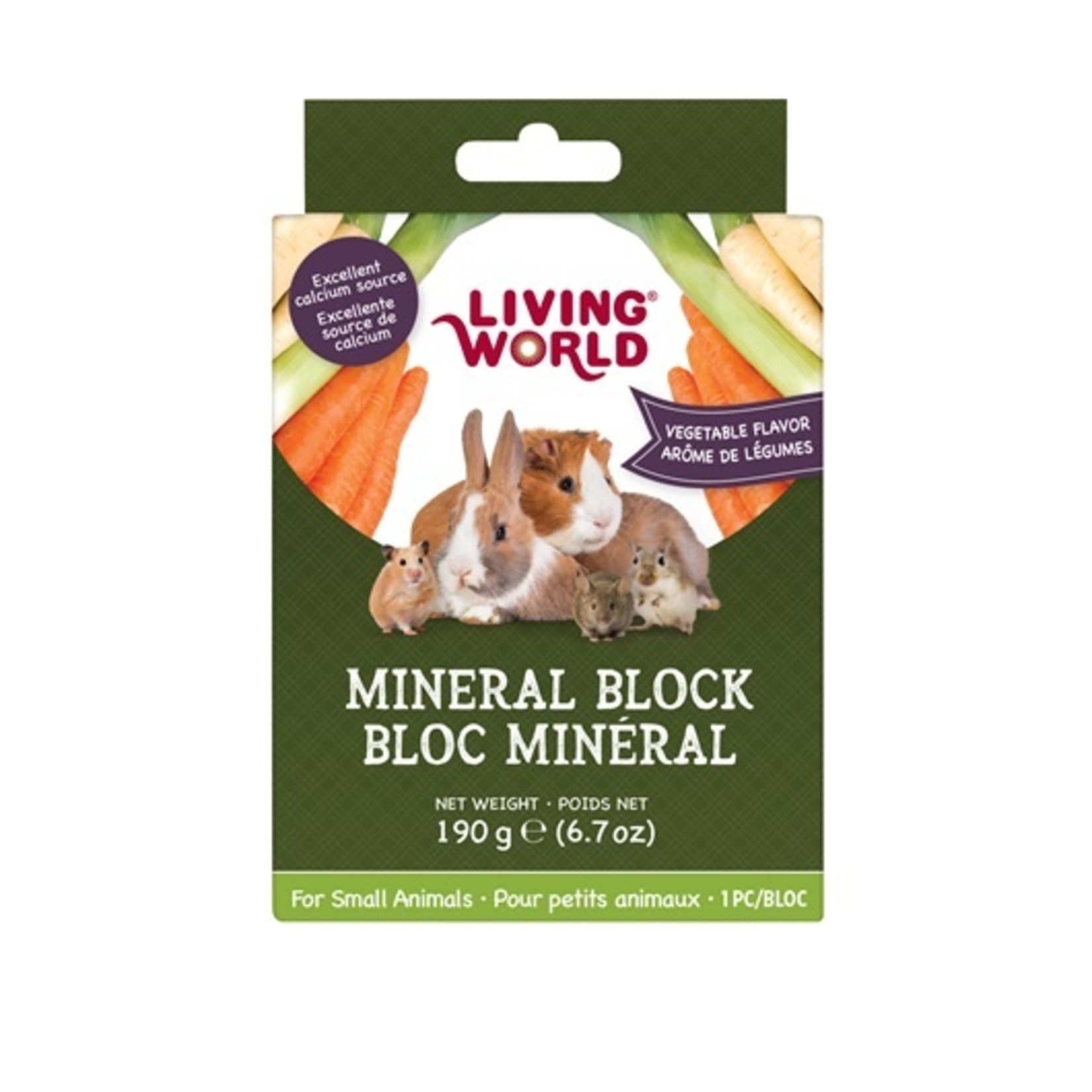LIVING WORLD LW SmAnim Mineral Block, Veg, 190g