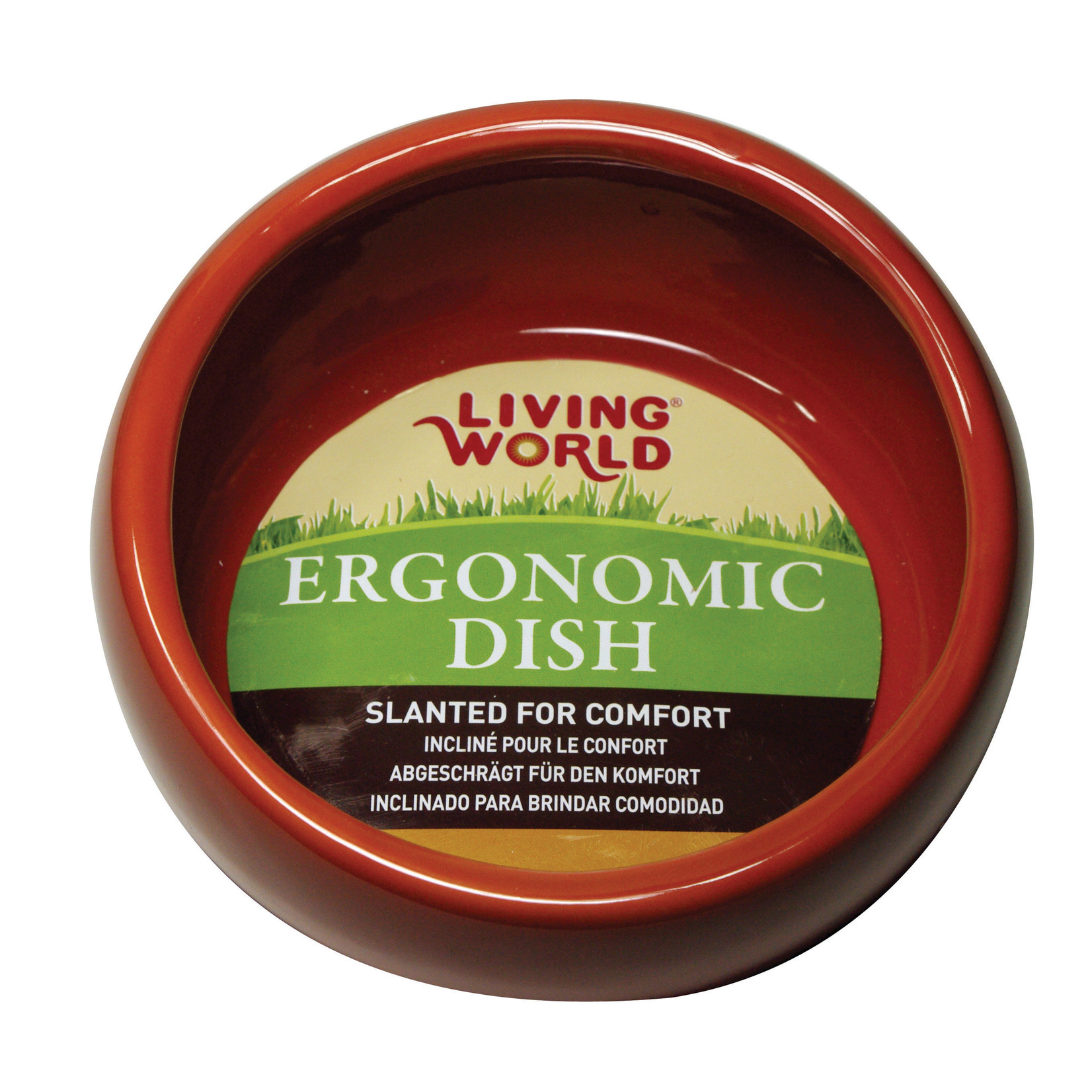 LIVING WORLD LW Ergonomic Dish-Terracotta-Sm-V