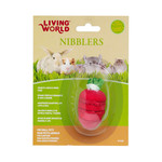 LIVING WORLD LW Nibblers -Wood/Loofah Chews-Stwbry-V