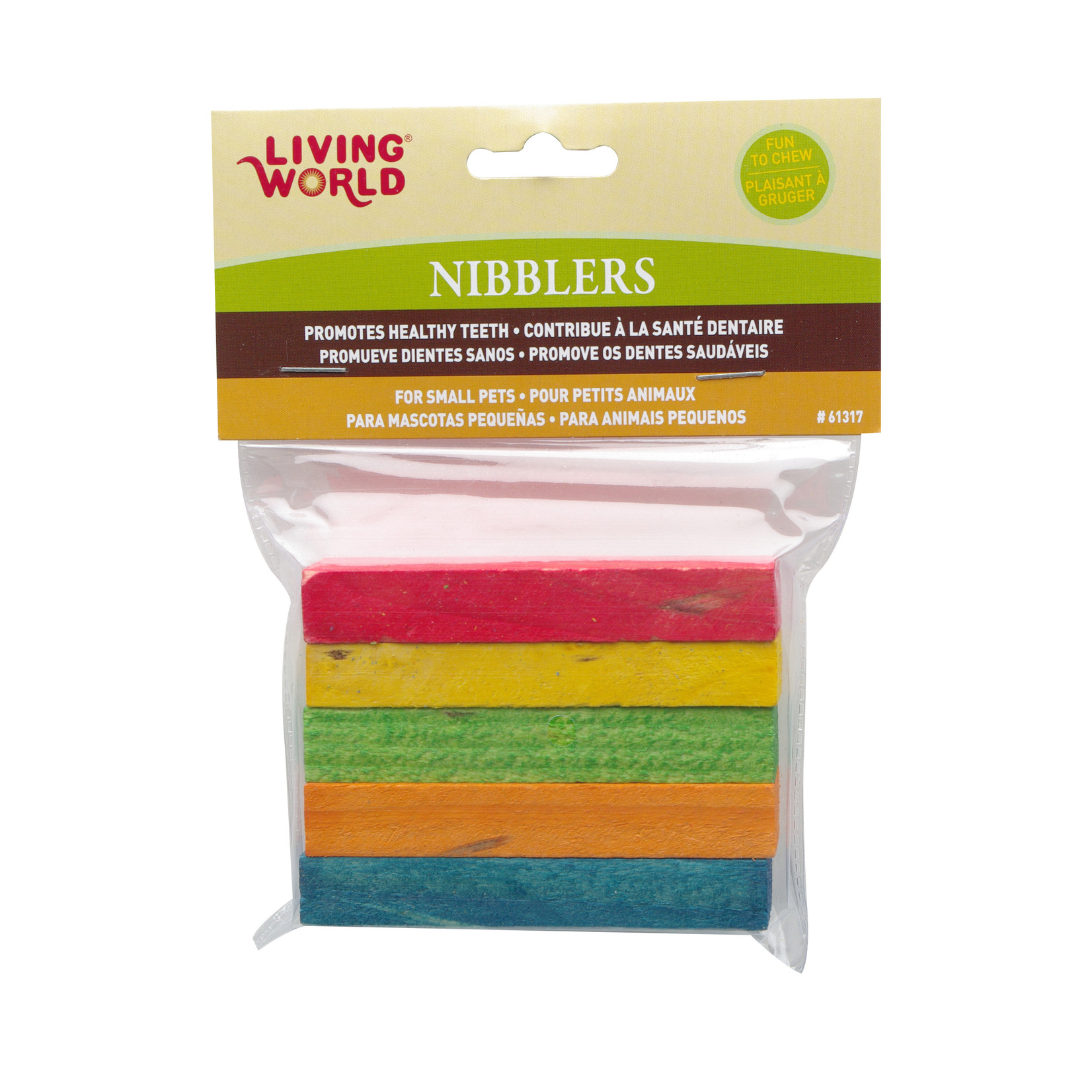 LIVING WORLD (D) Living World Nibblers Rainbow Wood Chews