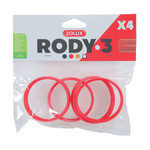 ZOLUX Zolux Rody3 Connector Ring 4pk, Grenadine