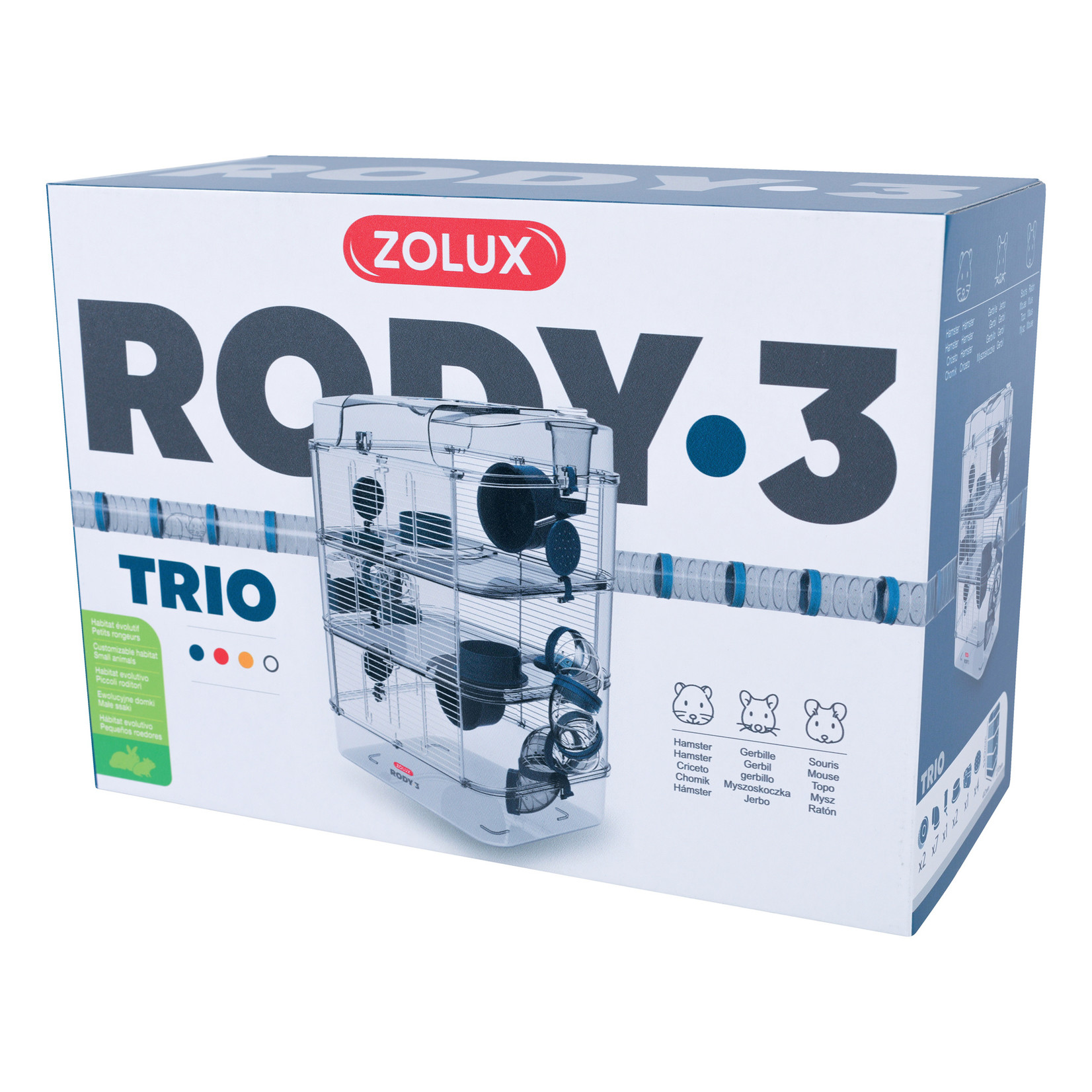 ZOLUX Zolux Rody3 Trio Cage, Blue