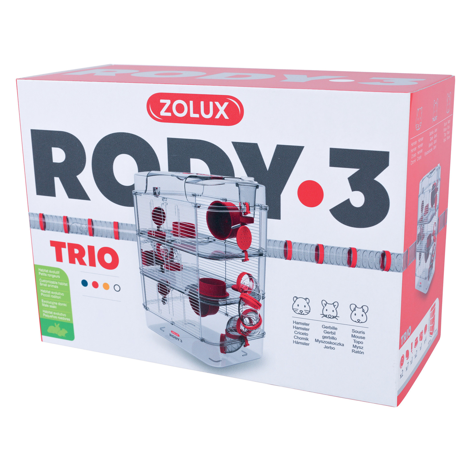 ZOLUX Zolux Rody3 Trio Cage, Grenadine
