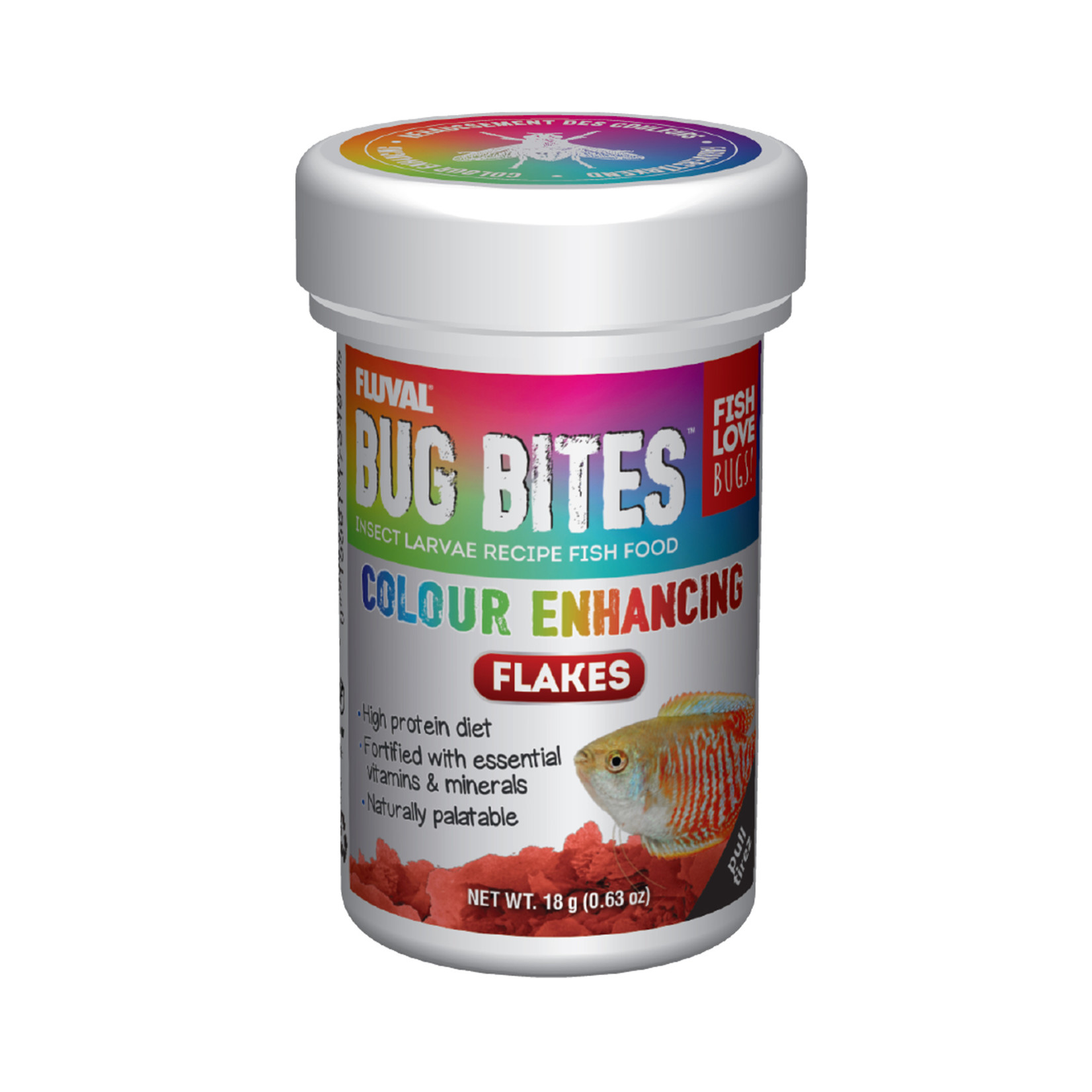 FLUVAL Fluval Bug Bites Color Enhancing Flakes, 18 g
