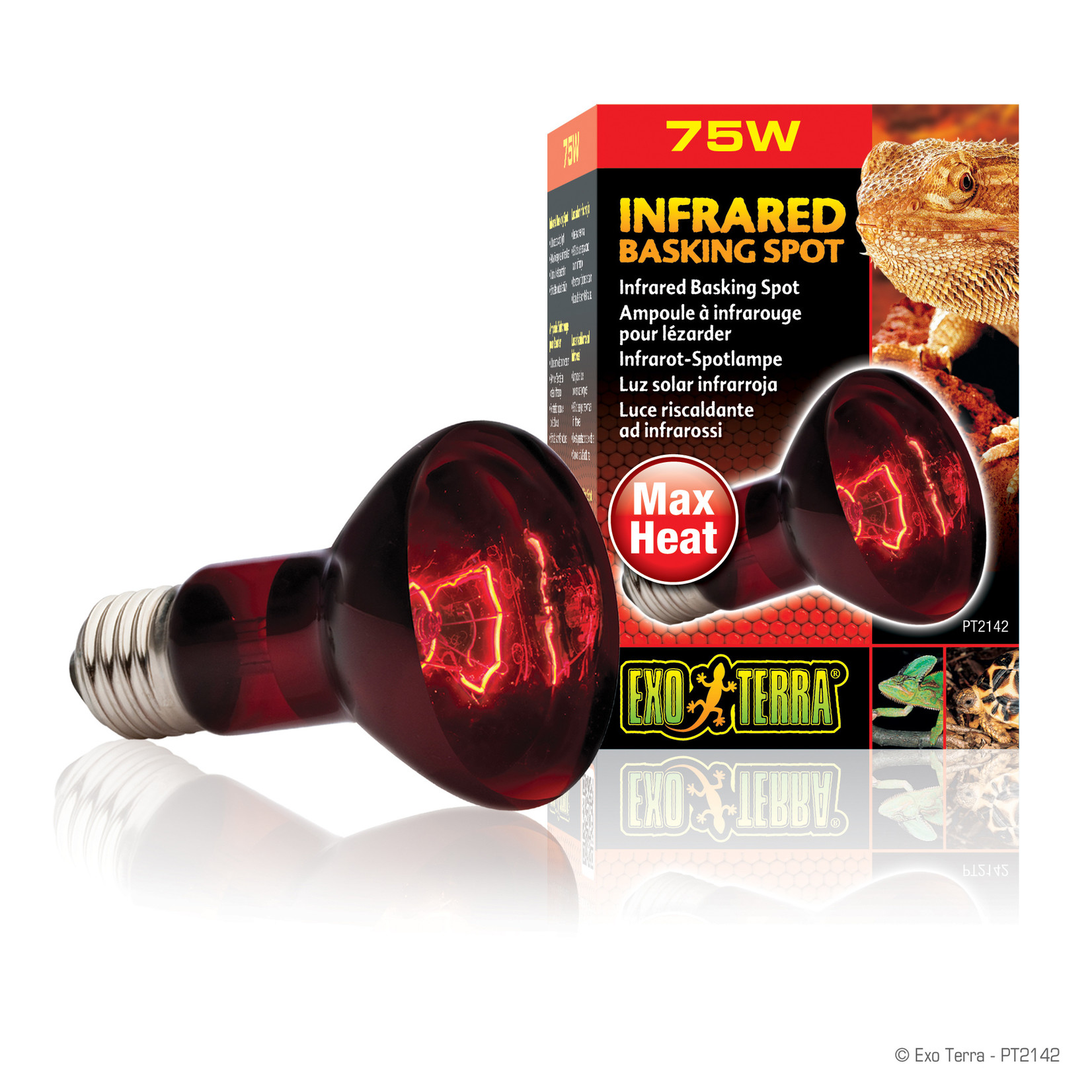 EXO TERRA EX Heat Glo infrared Lamp 75W-V