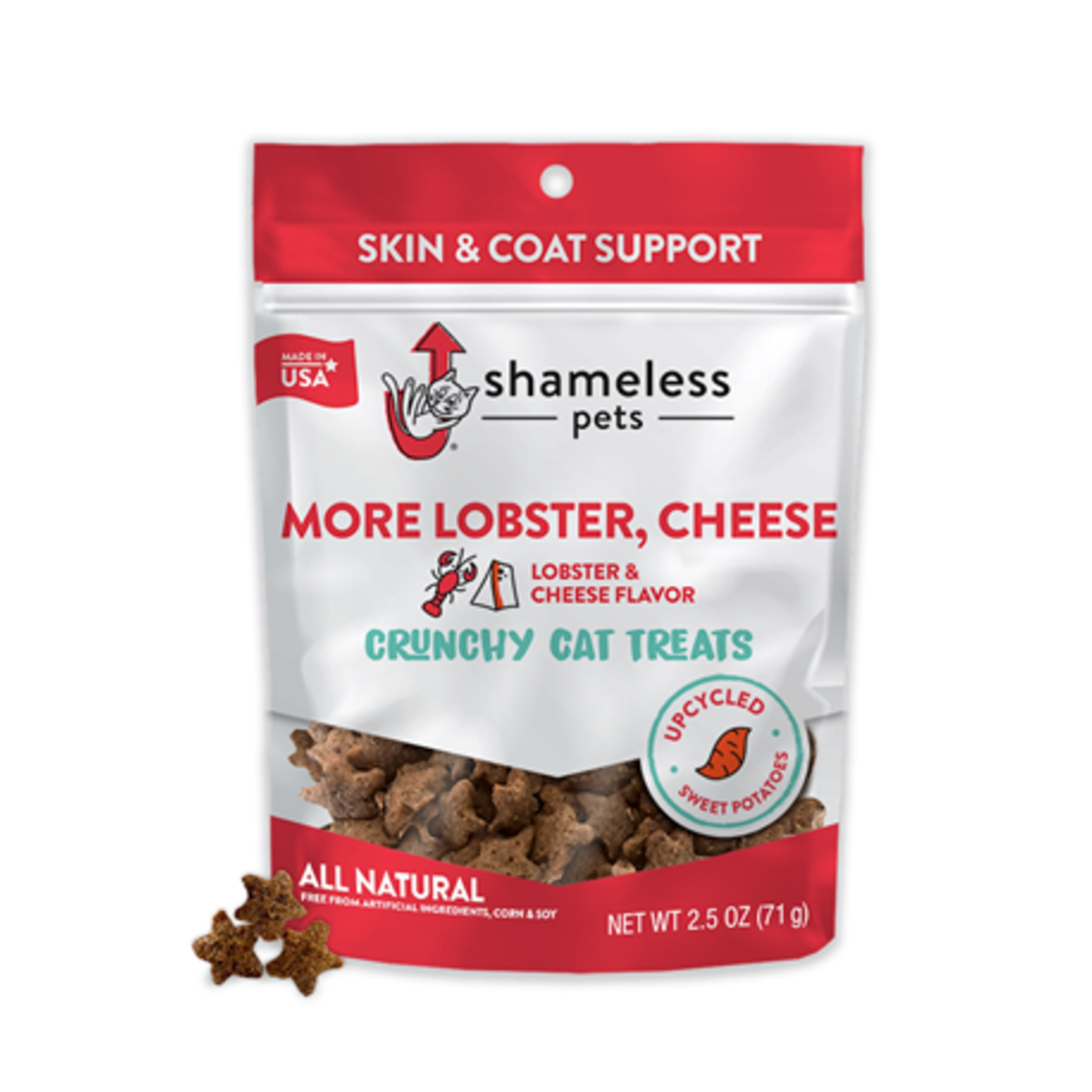 SHAMLESS PETS (D) Shameless Pets Crunchy Cat Treats 71g - More Lobster, Cheese