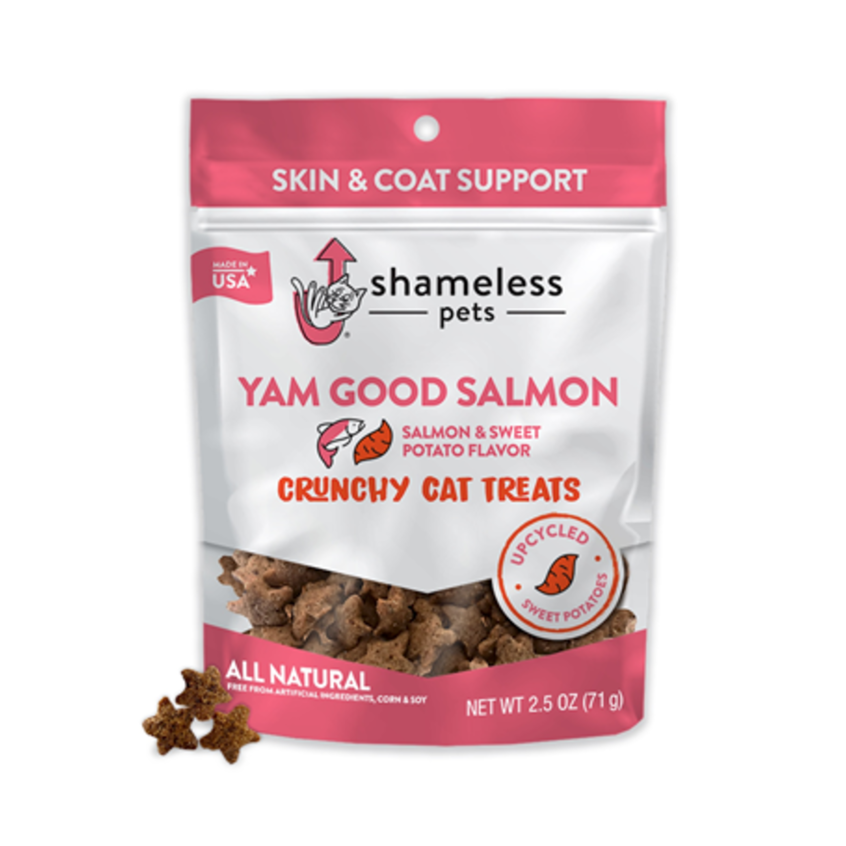 SHAMLESS PETS (D) Shameless Pets Crunchy Cat Treats 71g - Yam Good Salmon