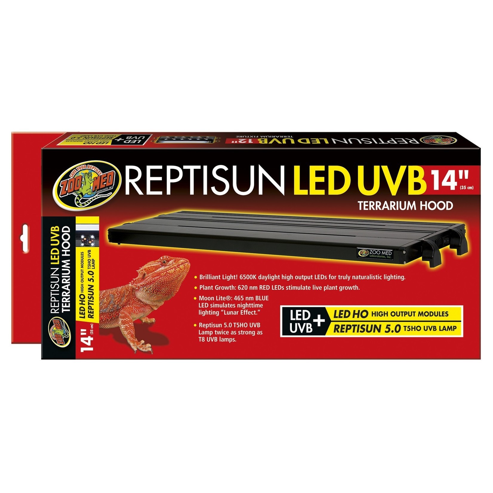 (W) Zoo Med ReptiSun LED UVB Terrarium Hood - 15.5" to 21.5"