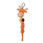 (W) Zeus Mojo Naturals Tennis Rope Tug - Elephant or Giraffe - Assorted - 23 cm (9 in)
