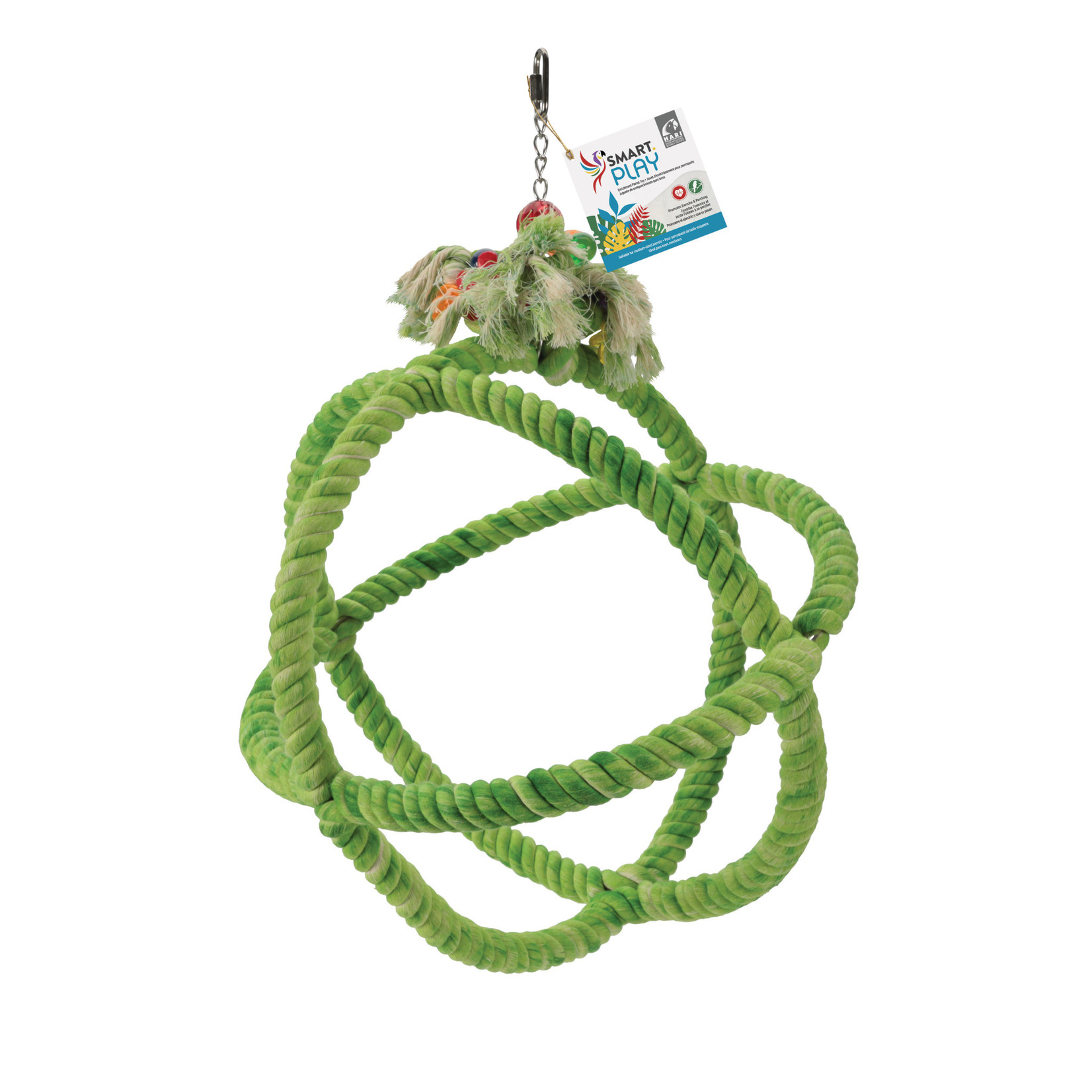 HARI HARI SMART.PLAY Enrichment Parrot Toy - Roper Orbiter Perch n Swing - Large