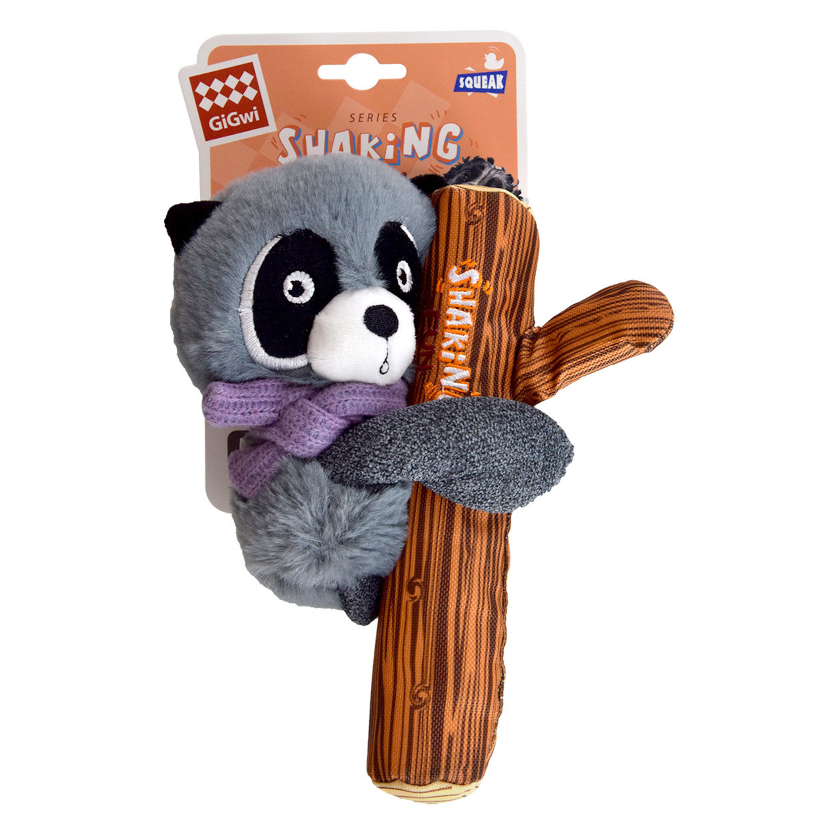 GIGWI Gigwi Raccoon Plush with Squeaker