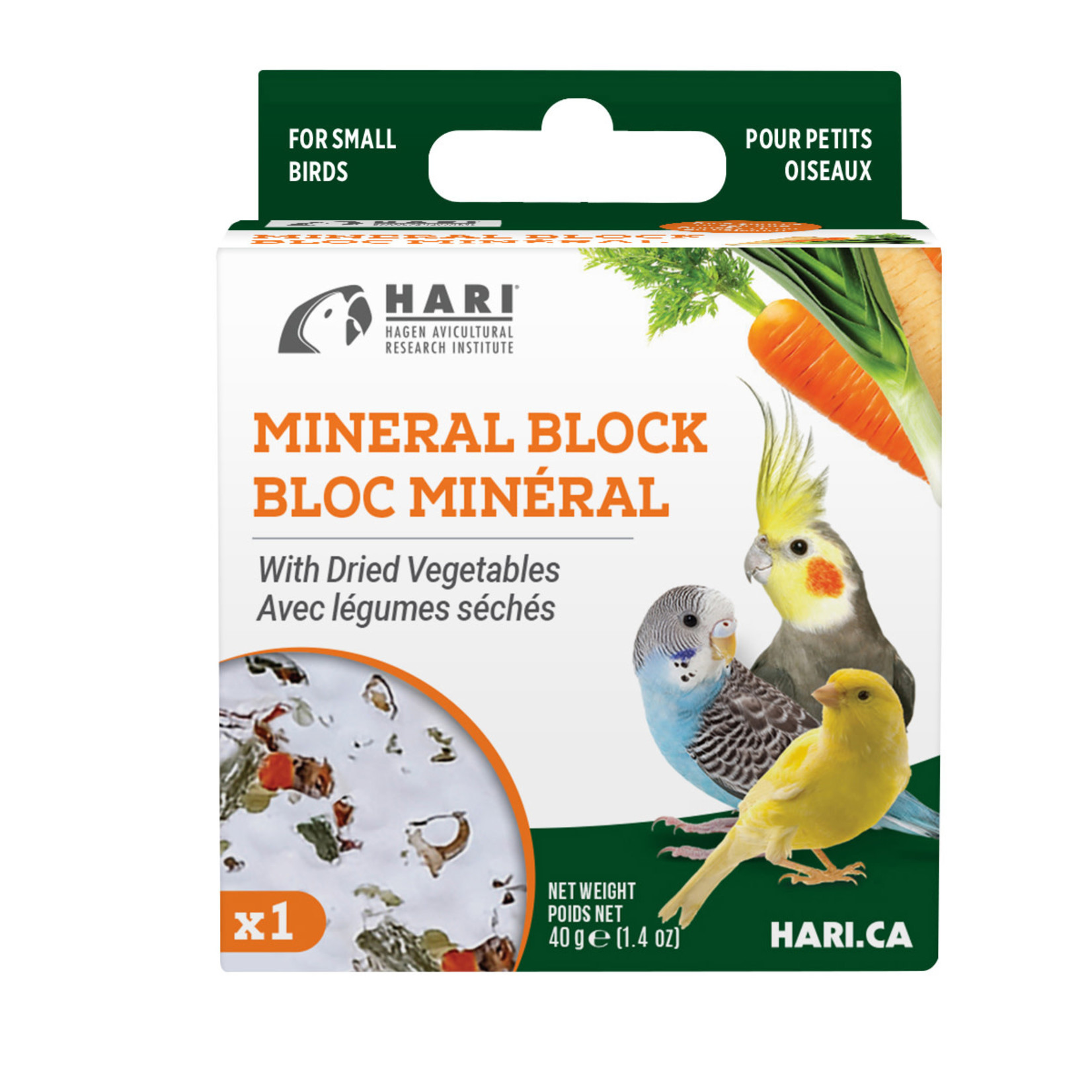 HARI HARI Mineral Block for Small Birds - Dried Vegetables - 40 g - 1 pack