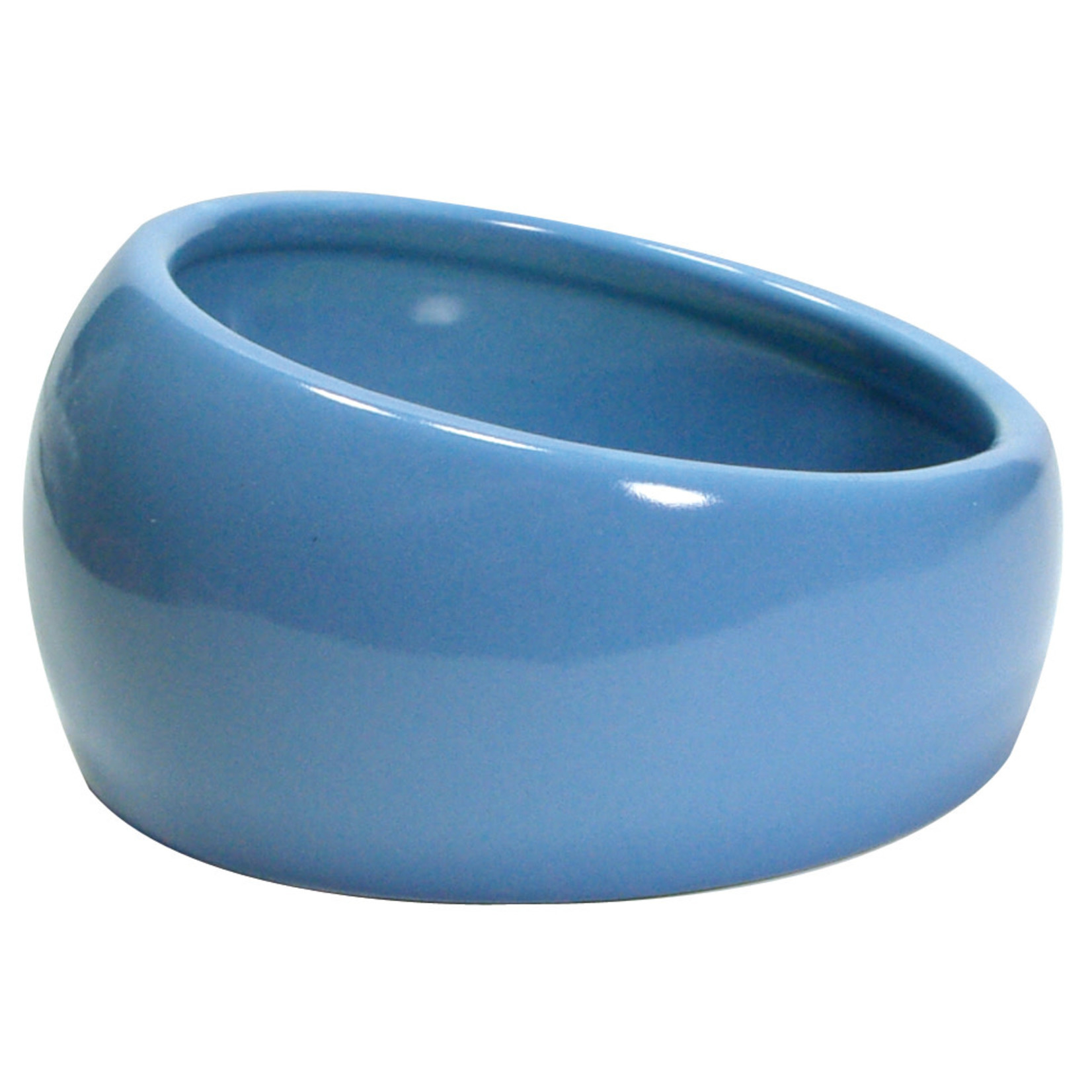 LIVING WORLD Living World Ergonomic Dish - Small - 120 mL (4.22 oz) - Blue/Ceramic