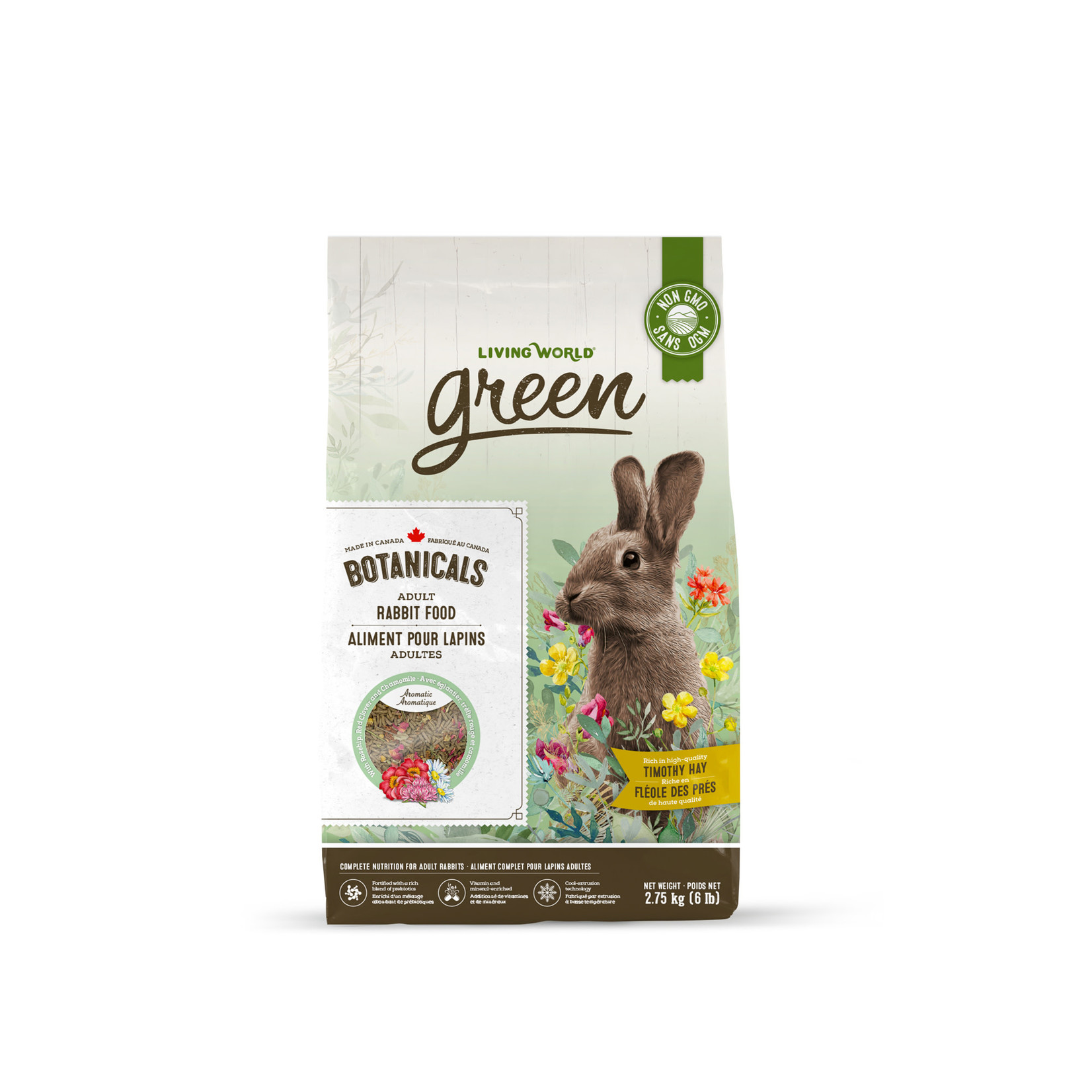 LIVING WORLD Living World Green Botanicals Adult Rabbit Food - 2.75 kg (6 lbs)