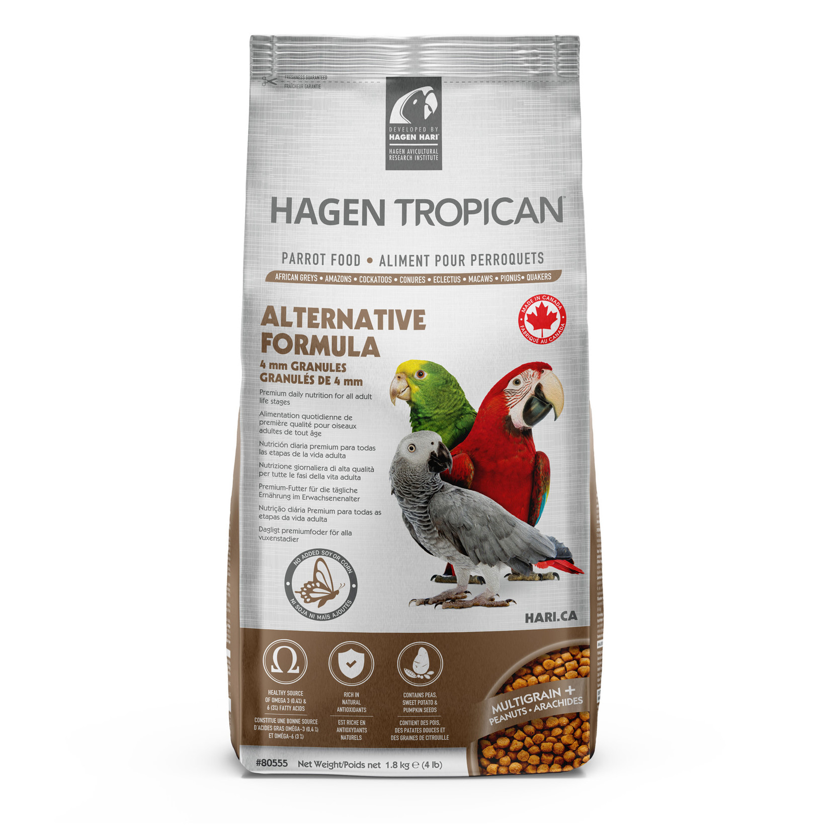 HARI Tropican Alternative Formula for Parrots - 1.8 kg (4 lb)