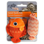 AFP (D) All for Paws Modern Cat Sweet Tooth Fish, Assorted (Blue/Green/Orange/Pink), 2 pack