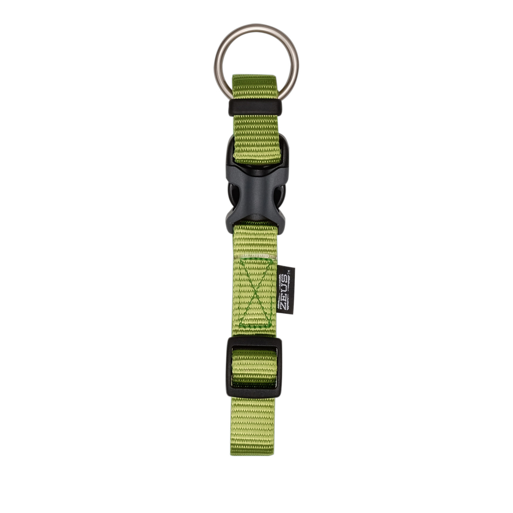 ZEUS (D) Zeus Adjustable Nylon Dog Collar - Olive - Medium - 1.5 cm x 28 cm-40 cm (1/2in x 11in-16in)