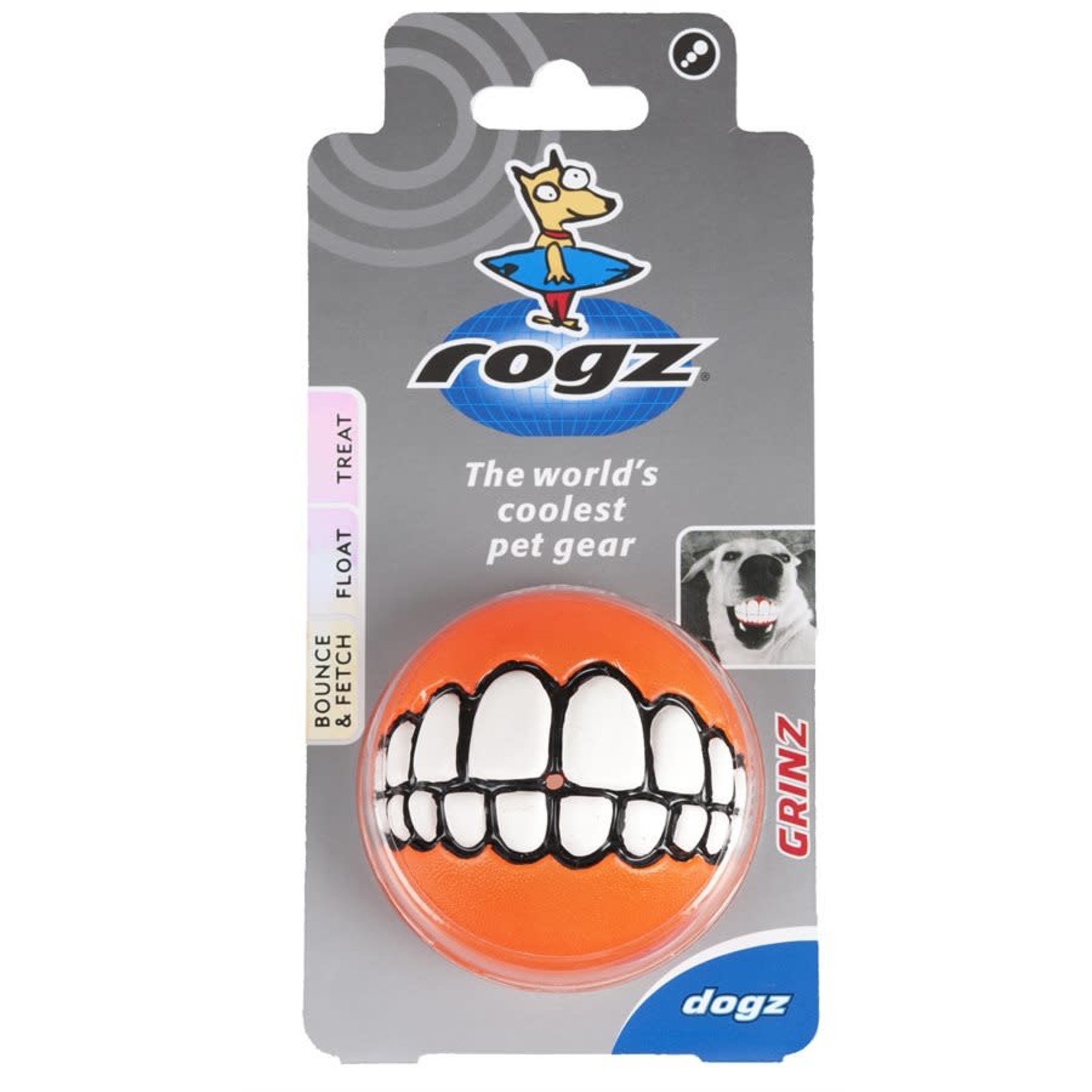 ROGZ (W) ROGZ Grinz Large 3" Dog Treat Ball