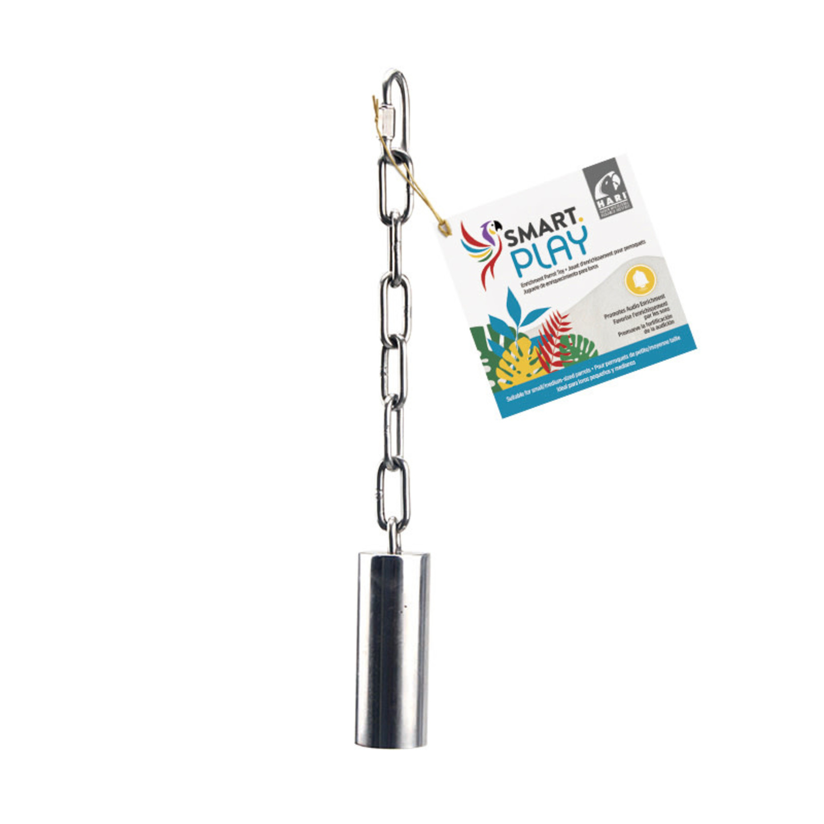 HARI HARI SMART.PLAY Enrichment Parrot Toy - Stainless Steel Bell