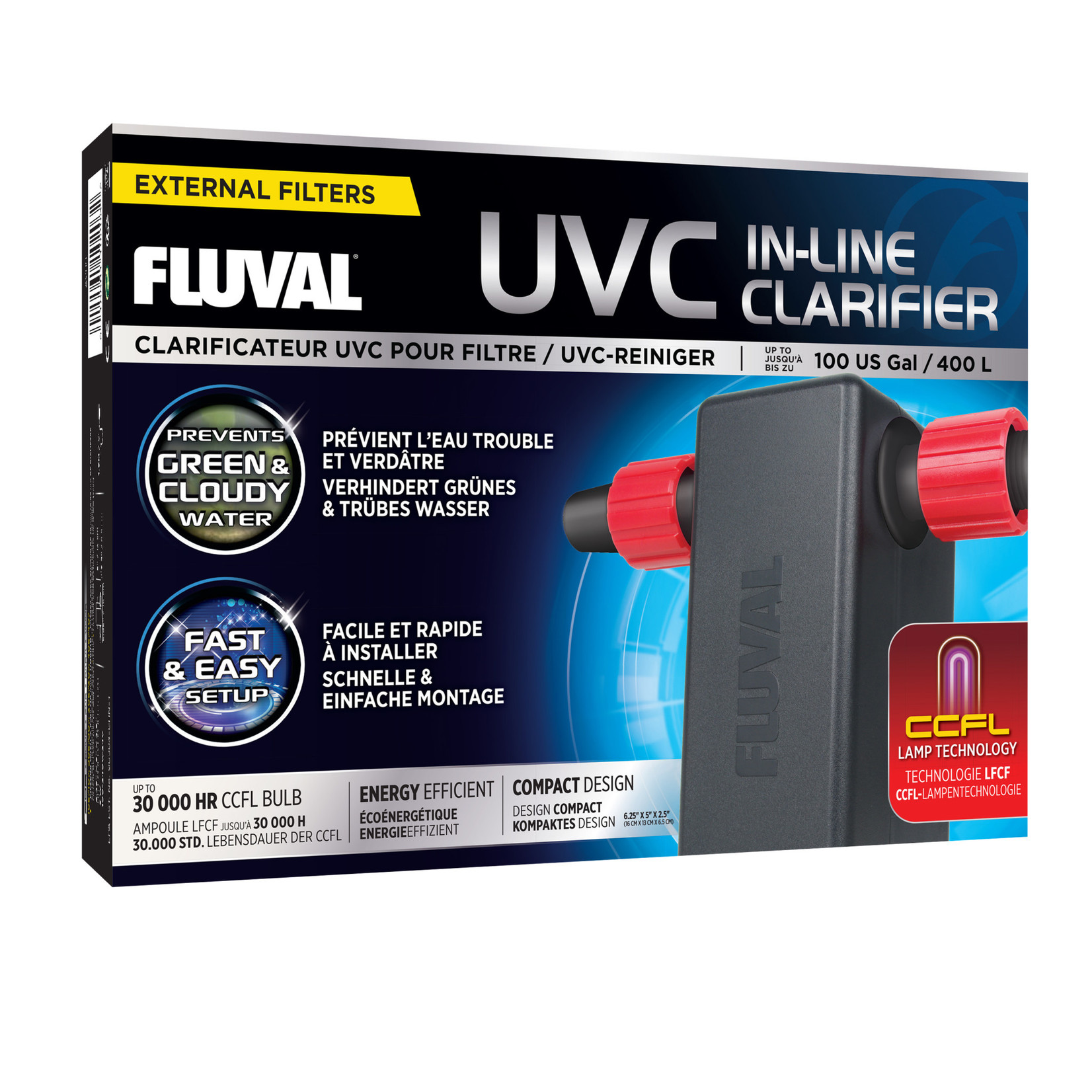 FLUVAL Fluval UVC In-Line Clarifier - up to 100 US Gal (400 L)