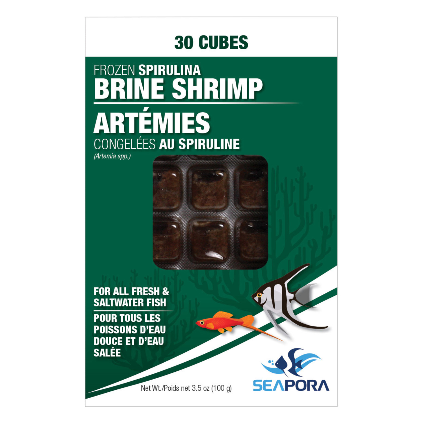 SEAPORA Seapora Frozen Spirulina Brine Shrimp - 100 g