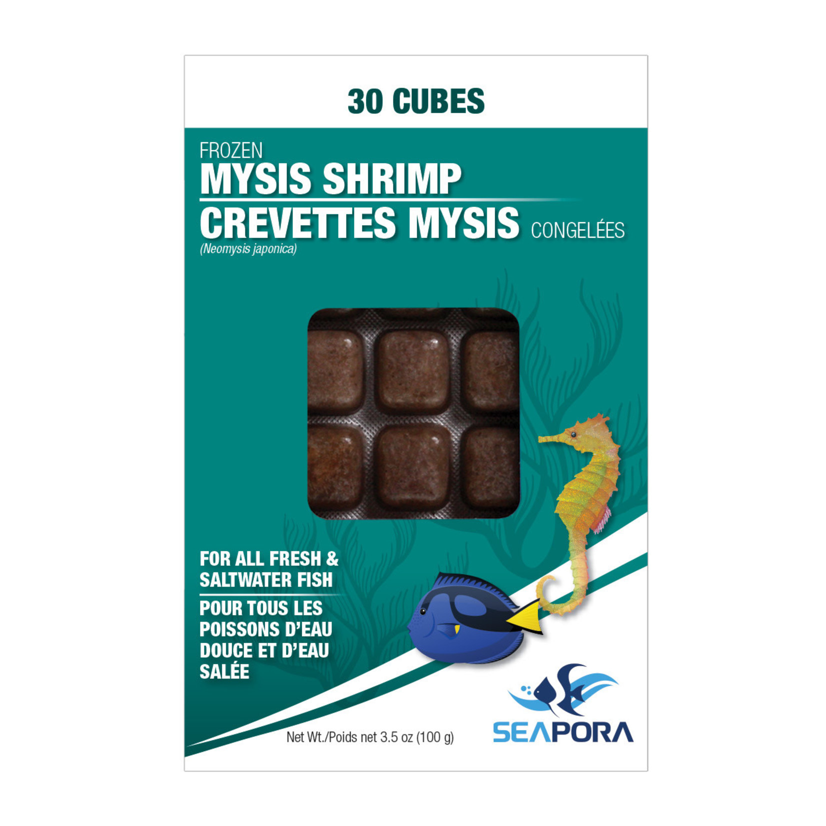 SEAPORA Seapora Frozen Mysis Shrimp - 30 Cubes - 100 g