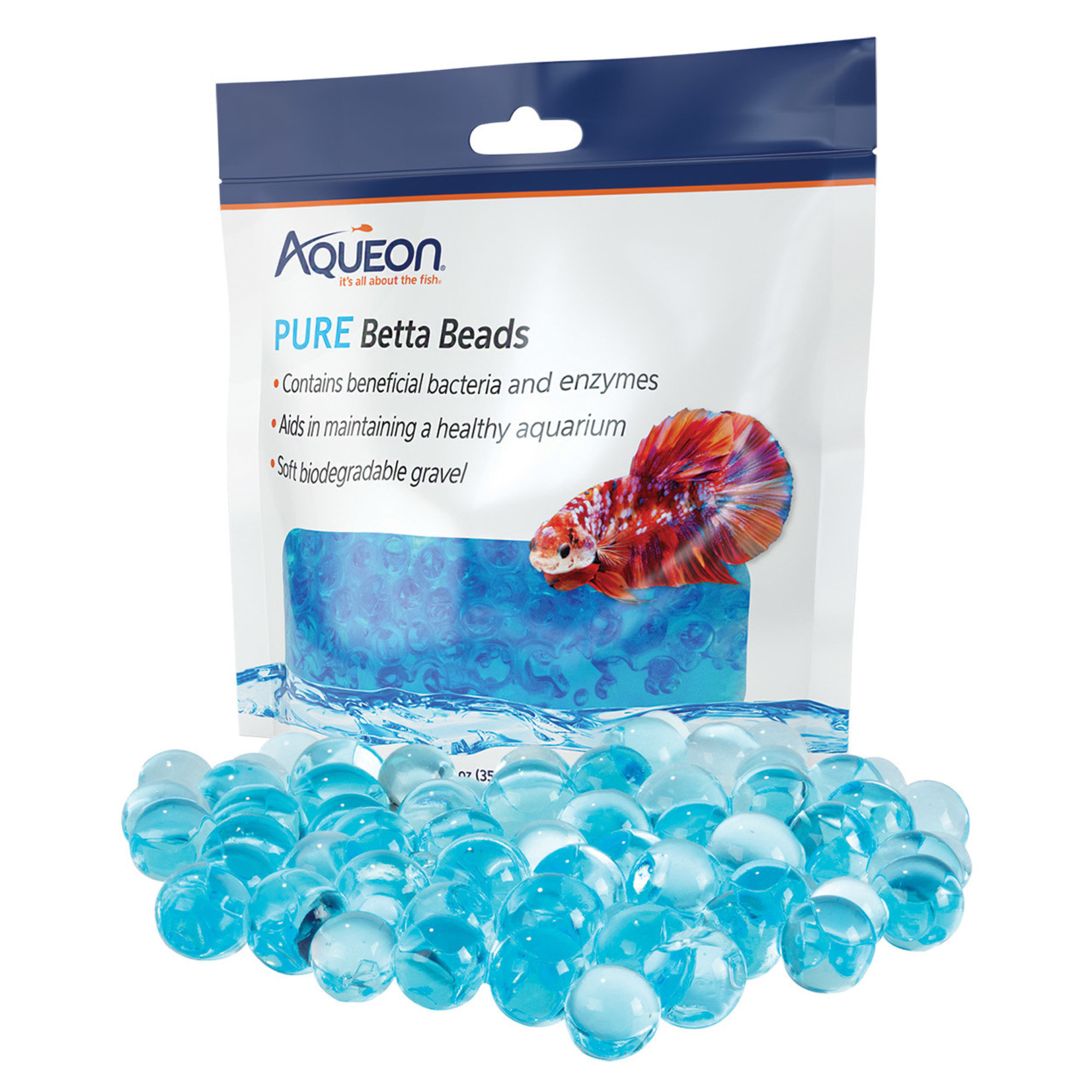 AQUEON (D) Aqueon Pure Betta Beads - Blue - 350 ml