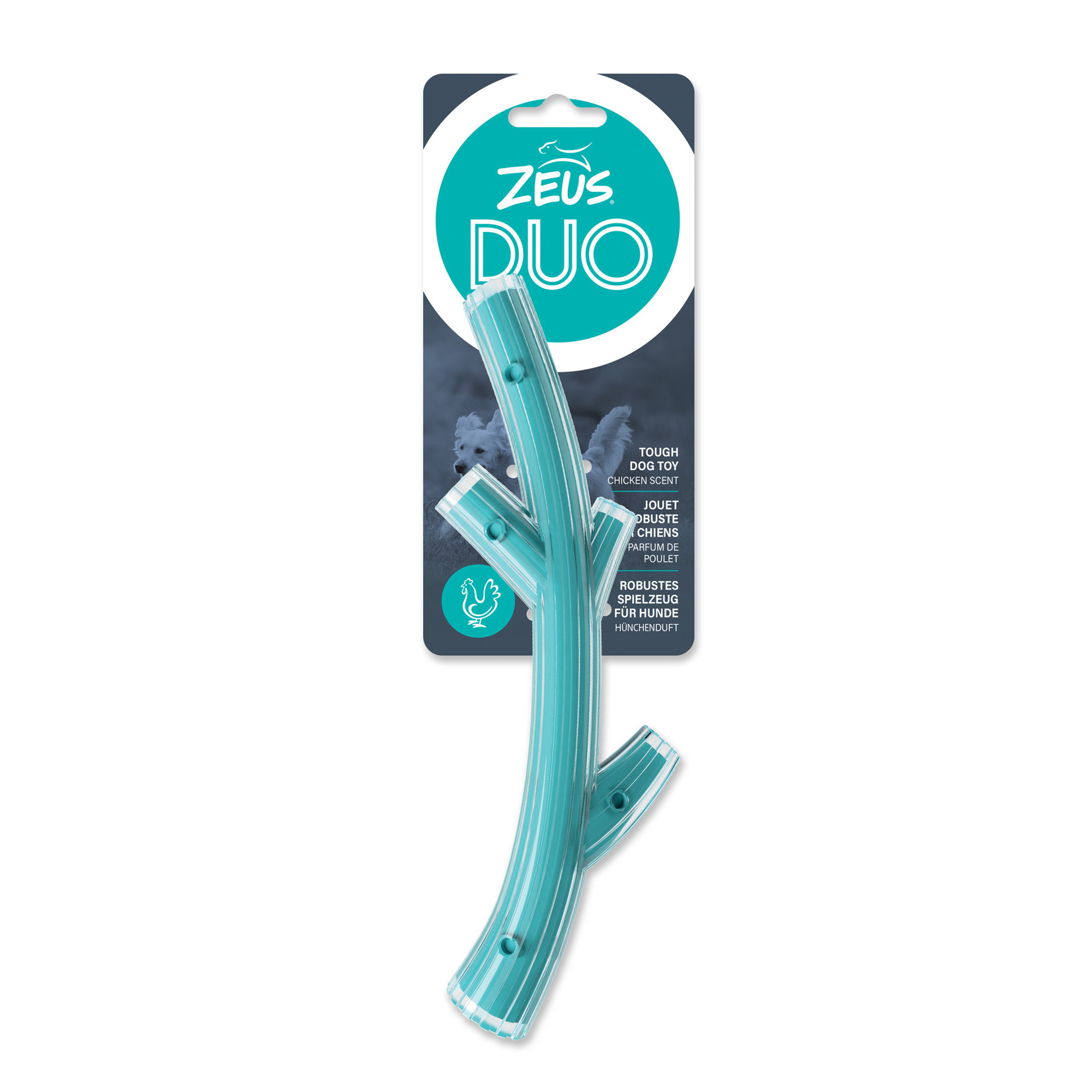 ZEUS Zeus Duo Stick - Chicken Scent - Turquoise - 23 cm (9 in)