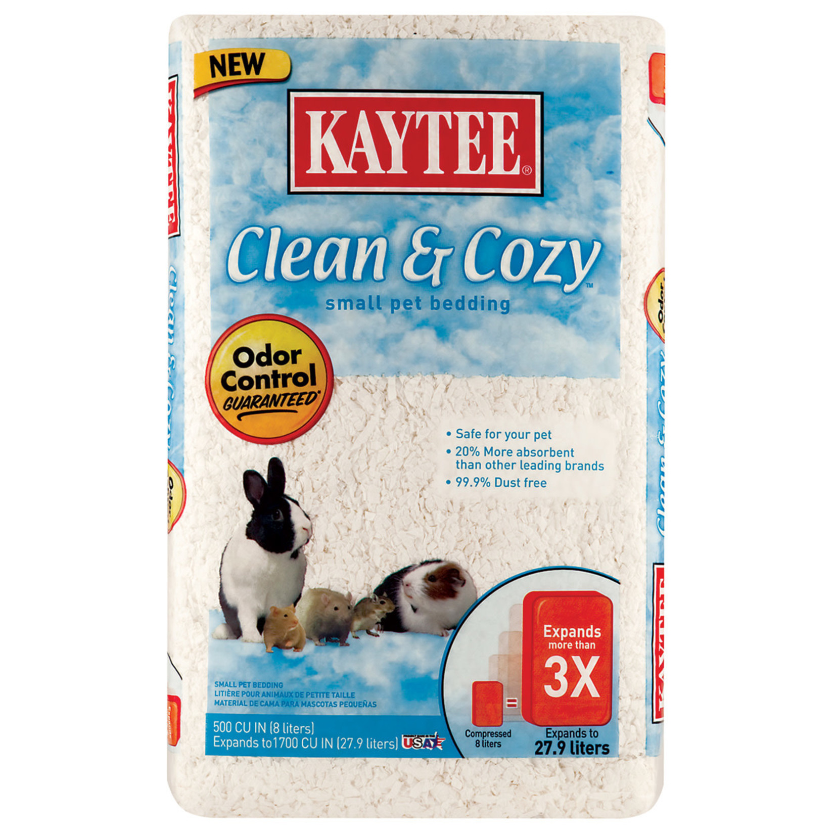 KAYTEE Kaytee Clean and Cozy Small Pet Bedding - 500 cu in - White