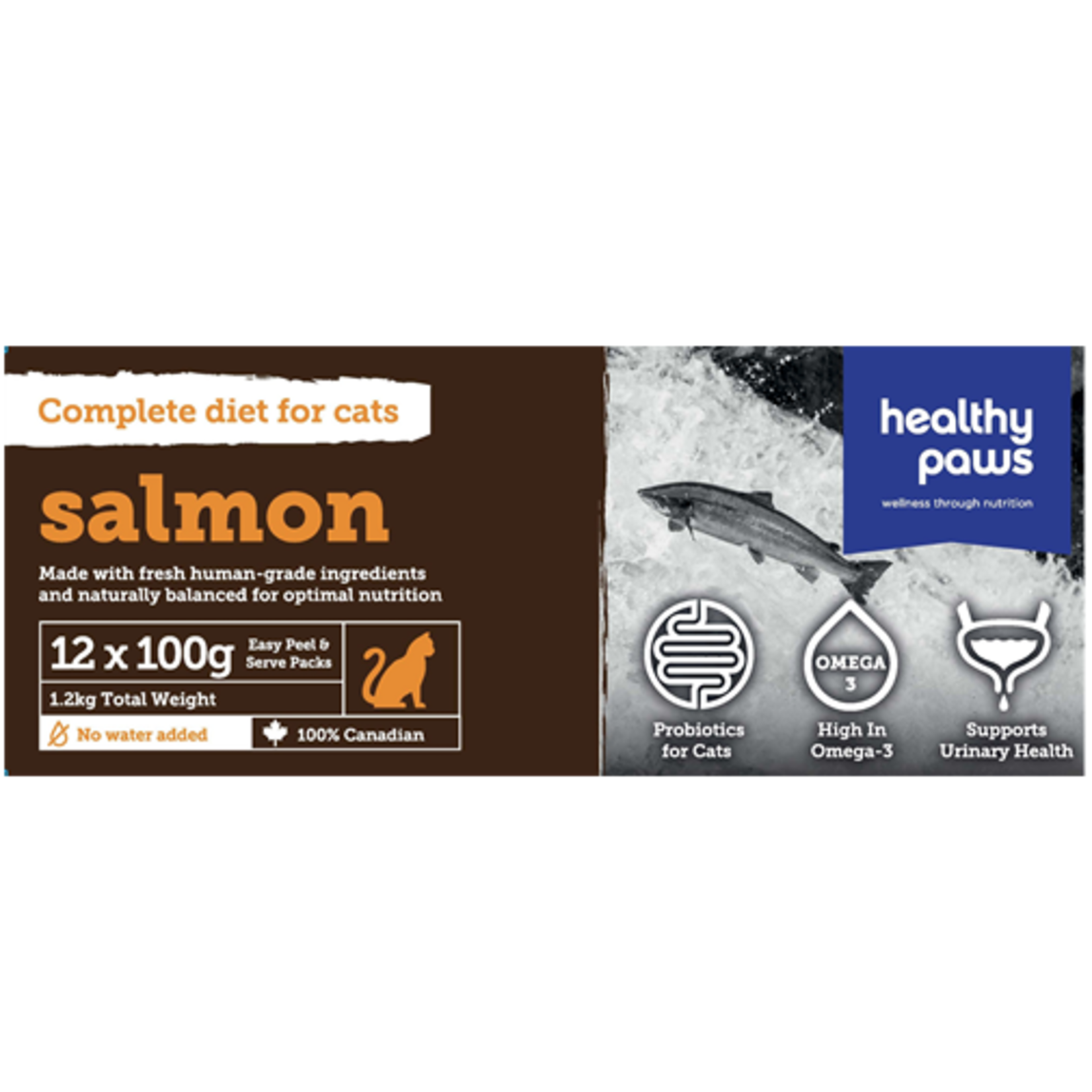 HEALTY PAWS Healthy Paws Complete Cat Dinner Salmon 12 x 100g