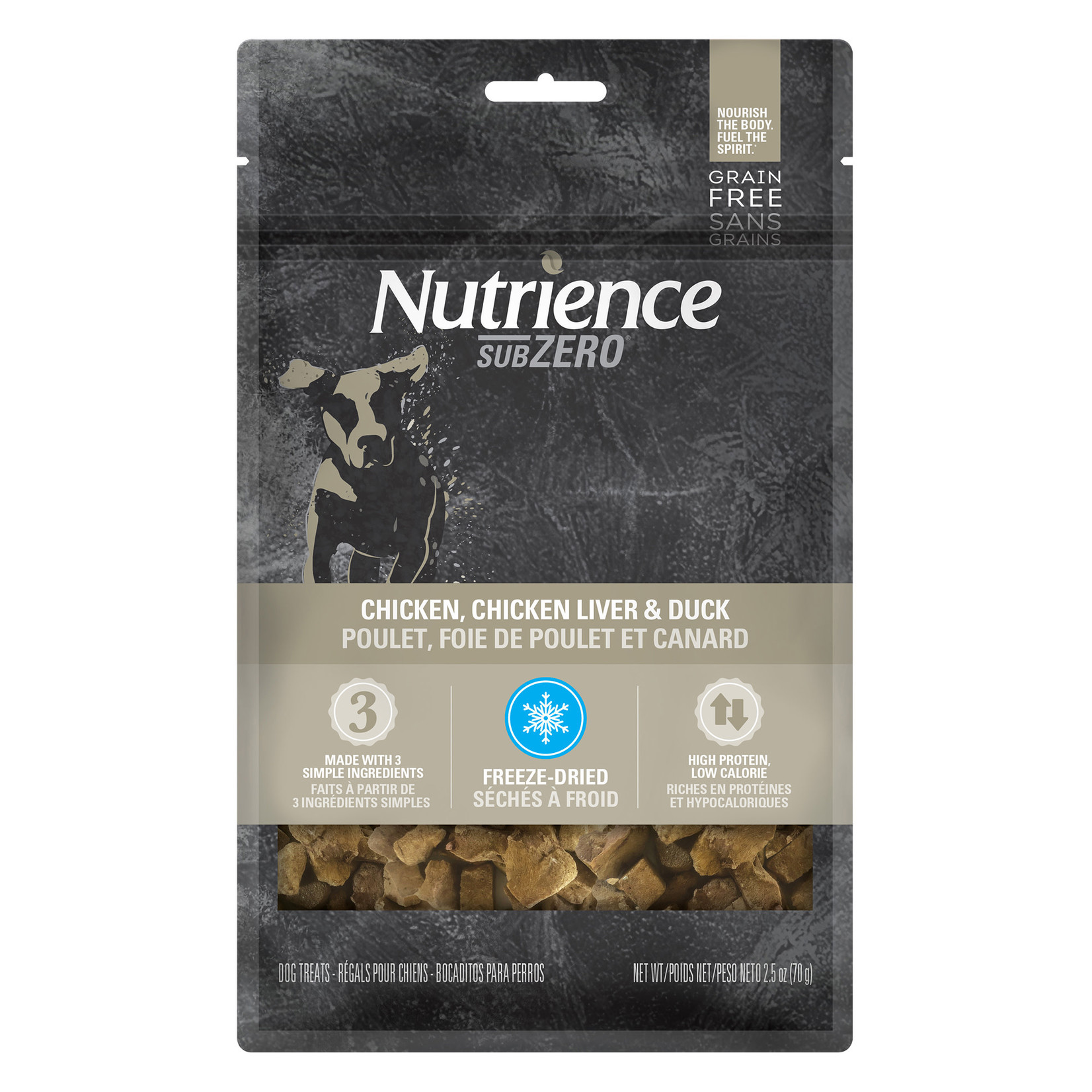 NUTRIENCE Nutrience Grain Free Subzero Freeze-Dried Fraser Valley Treats - Chicken, Chicken Liver and Duck Liver - 70 g (2.5 oz)