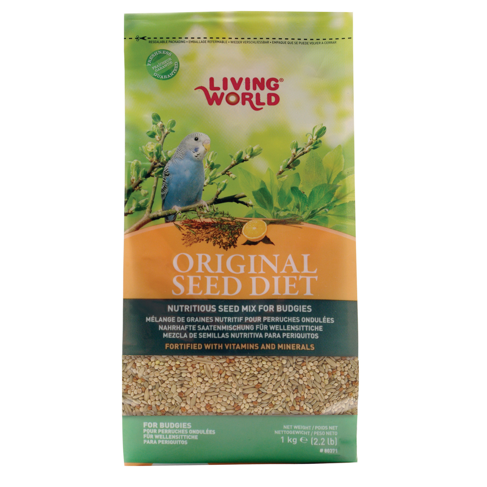 LIVING WORLD (D) Living World Original Seed Diet For Budgies - 1 kg (2.2 lb)