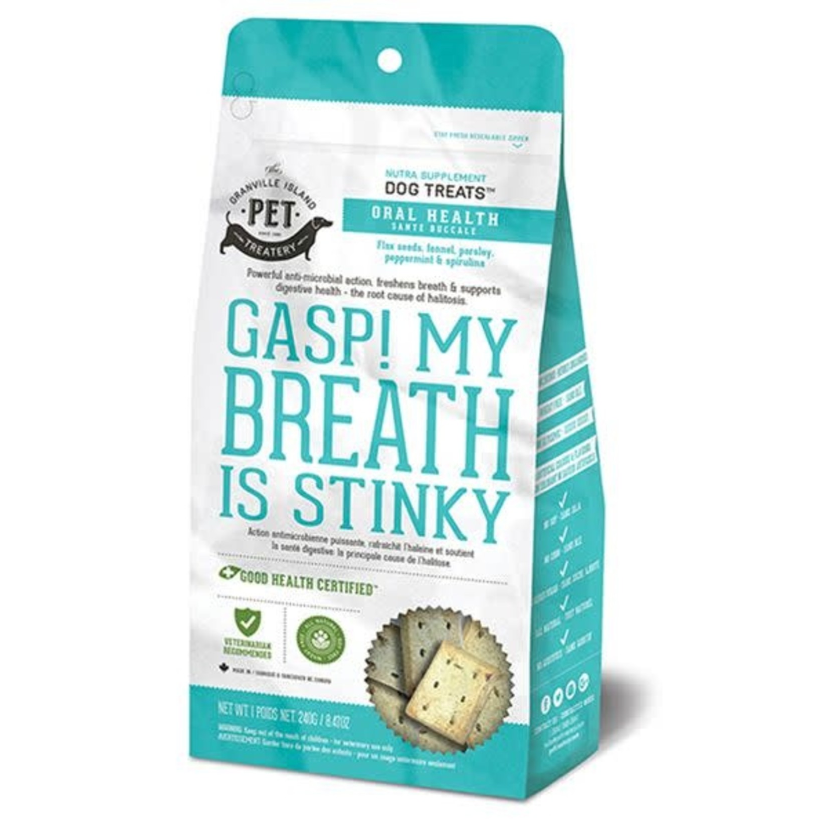 GRANDVILLE Granville Oral Health Treats Gasp My Breath Is Stinky Dog 240g
