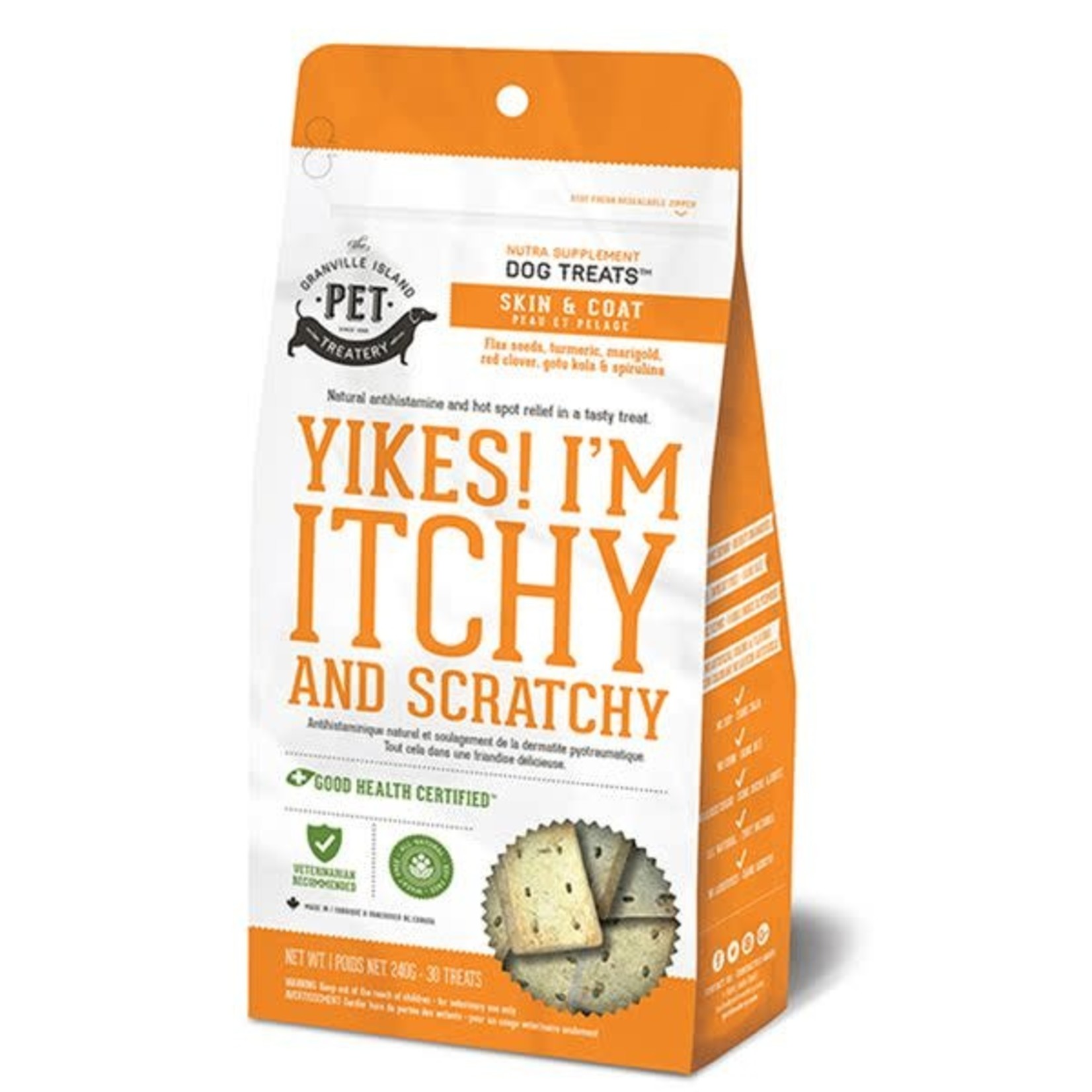 GRANDVILLE Granville Skin And Coat Treats Yikes I'M Itchy And Scratchy Dog 240g