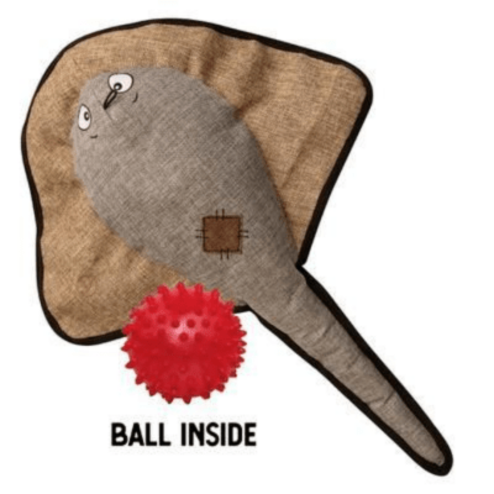 SNUGAROOZ Snugarooz Sally The Stingray With Rubber Spikey Ball Dog 1pc 21in