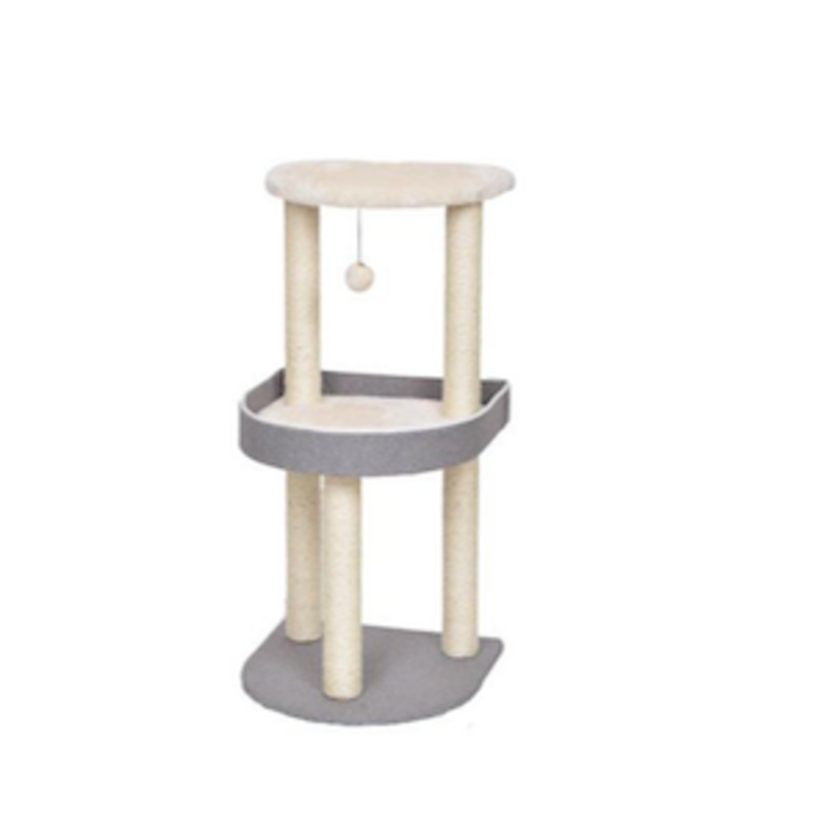 BUD-Z Bud-Z Cat Tree Elbert With 2 Floors Grey And White Cat 48x48x85cm